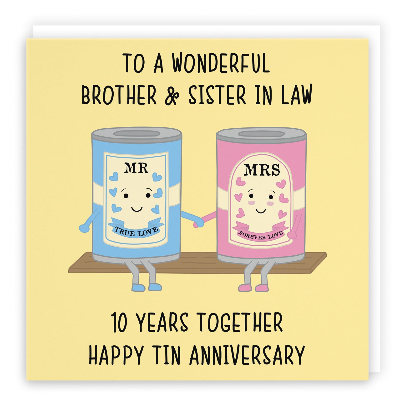 10th Brother And Sister In Law Anniversary Card Iconic - Default Title (B098FG4PKY)