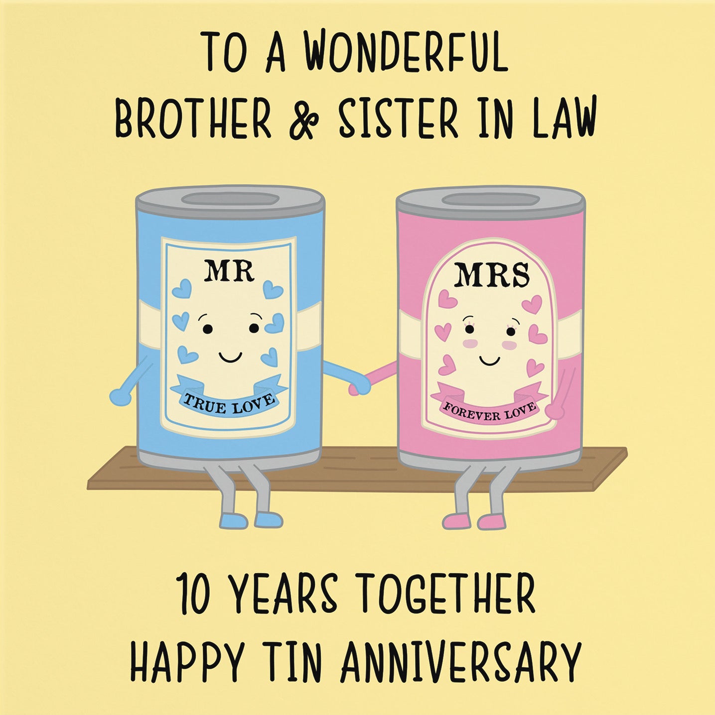 10th Brother And Sister In Law Anniversary Card Iconic - Default Title (B098FG4PKY)