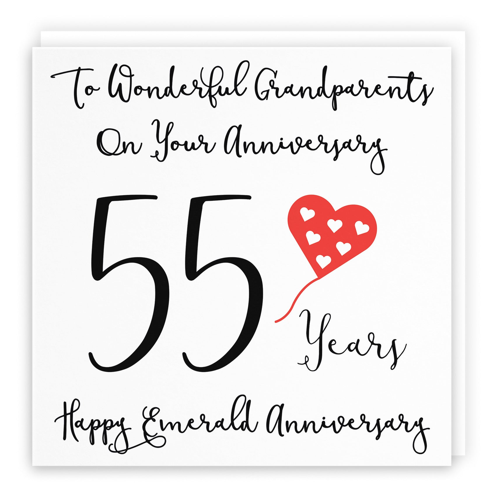 55th Grandparents Anniversary Card Love Heart - Default Title (B098FG52GQ)