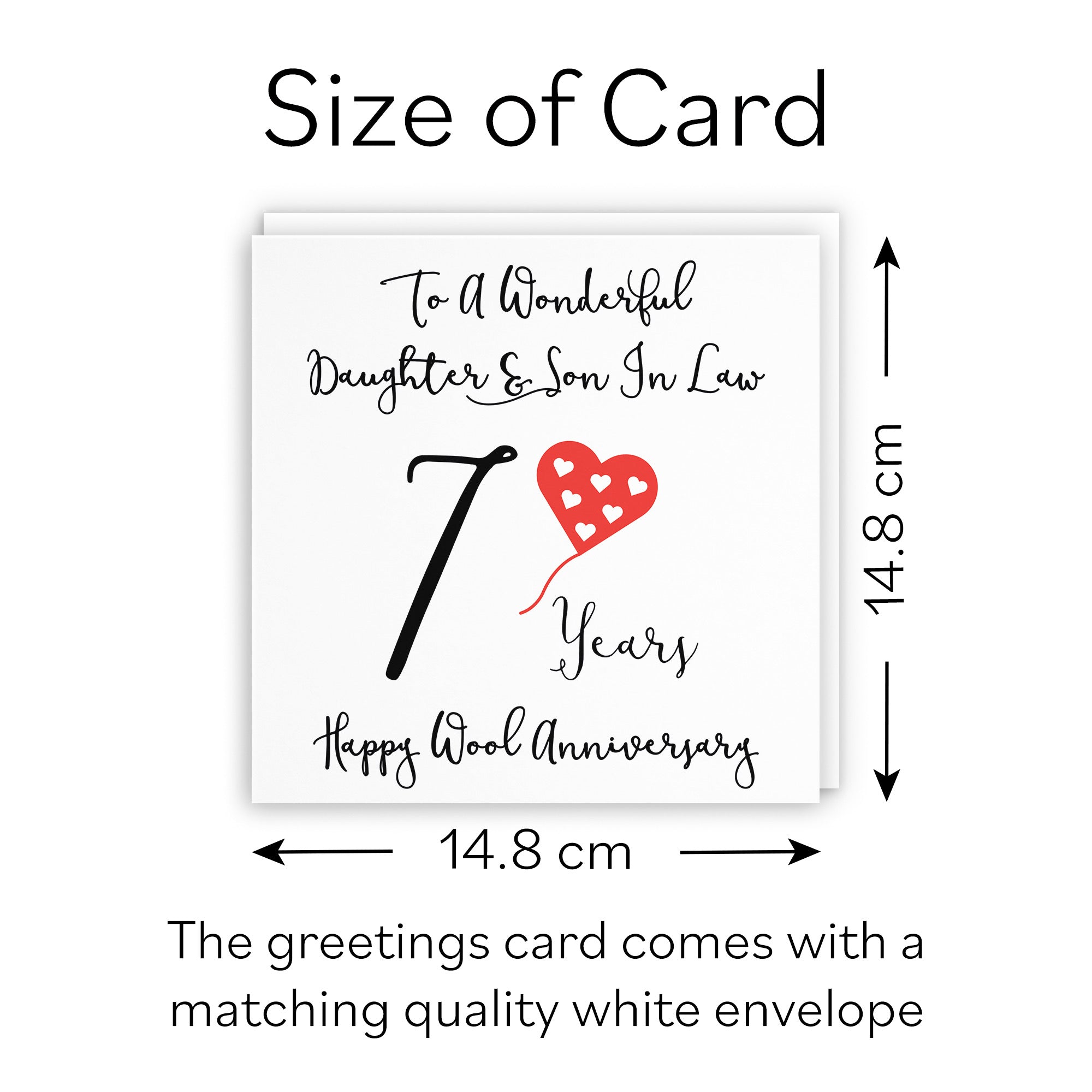 7th Daughter And Son In Law Anniversary Card Love Heart - Default Title (B098FG6B8Z)