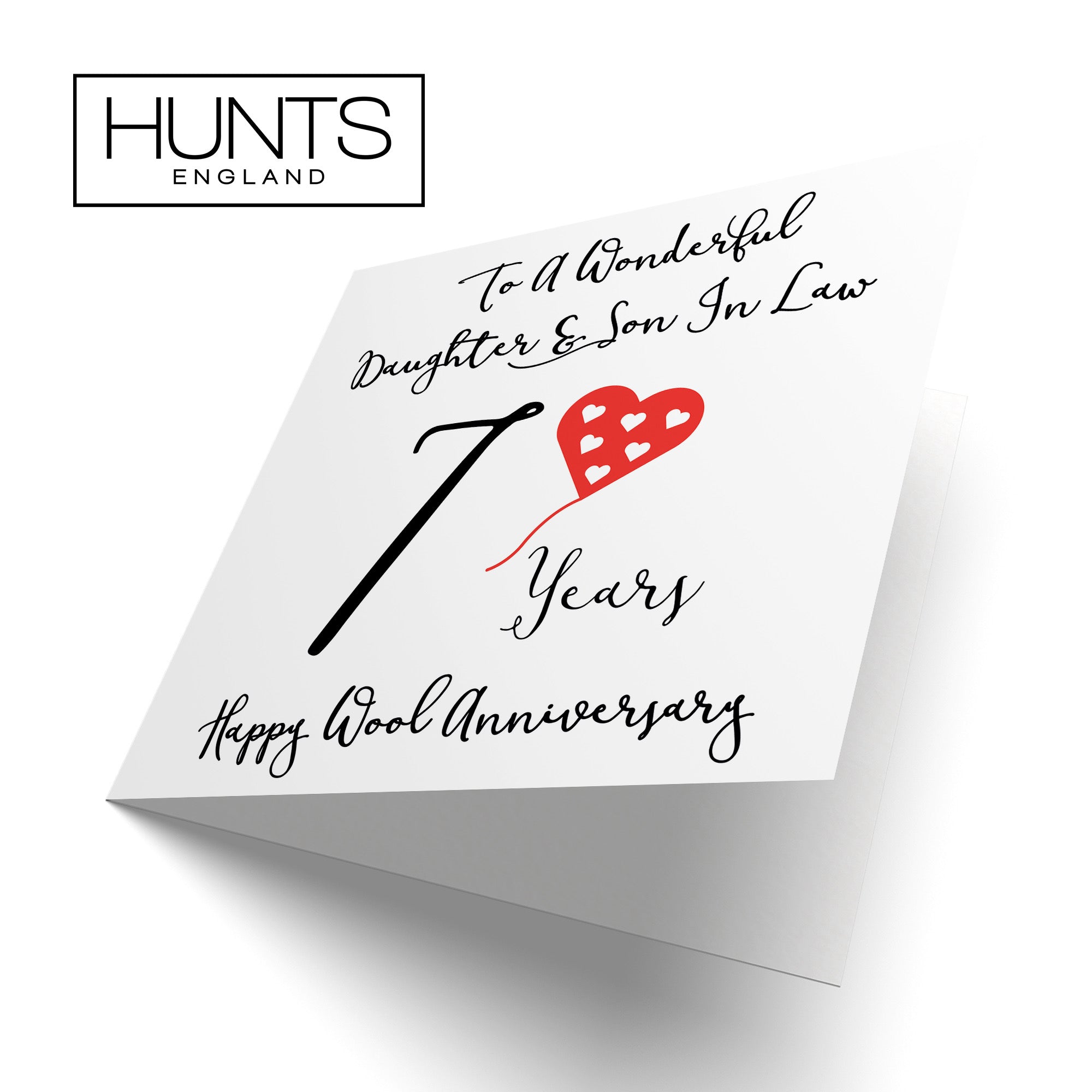 7th Daughter And Son In Law Anniversary Card Love Heart - Default Title (B098FG6B8Z)