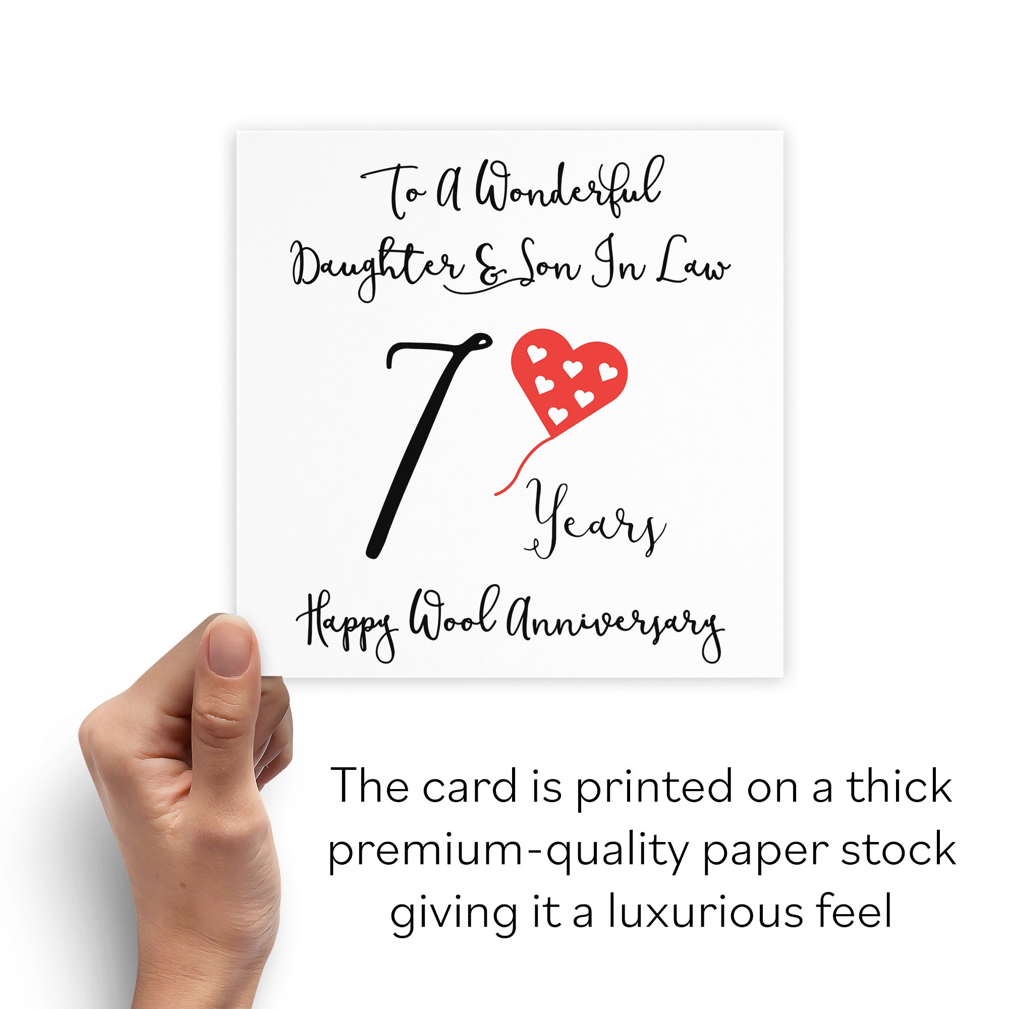 7th Daughter And Son In Law Anniversary Card Love Heart - Default Title (B098FG6B8Z)