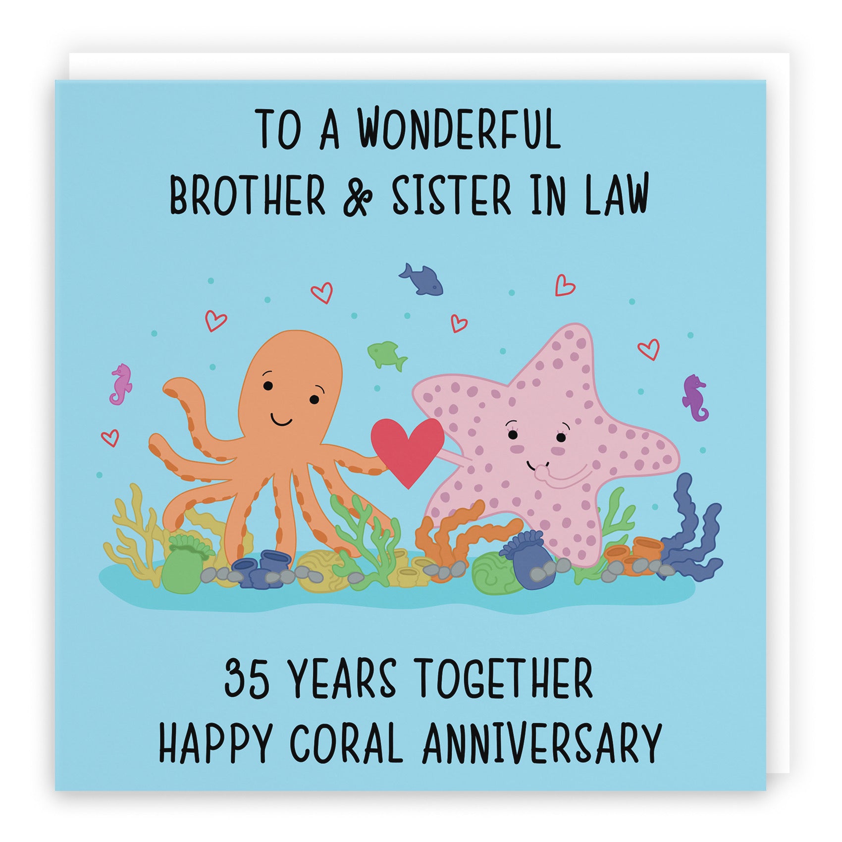 35th Brother And Sister In Law Anniversary Card Iconic - Default Title (B098FG84DT)