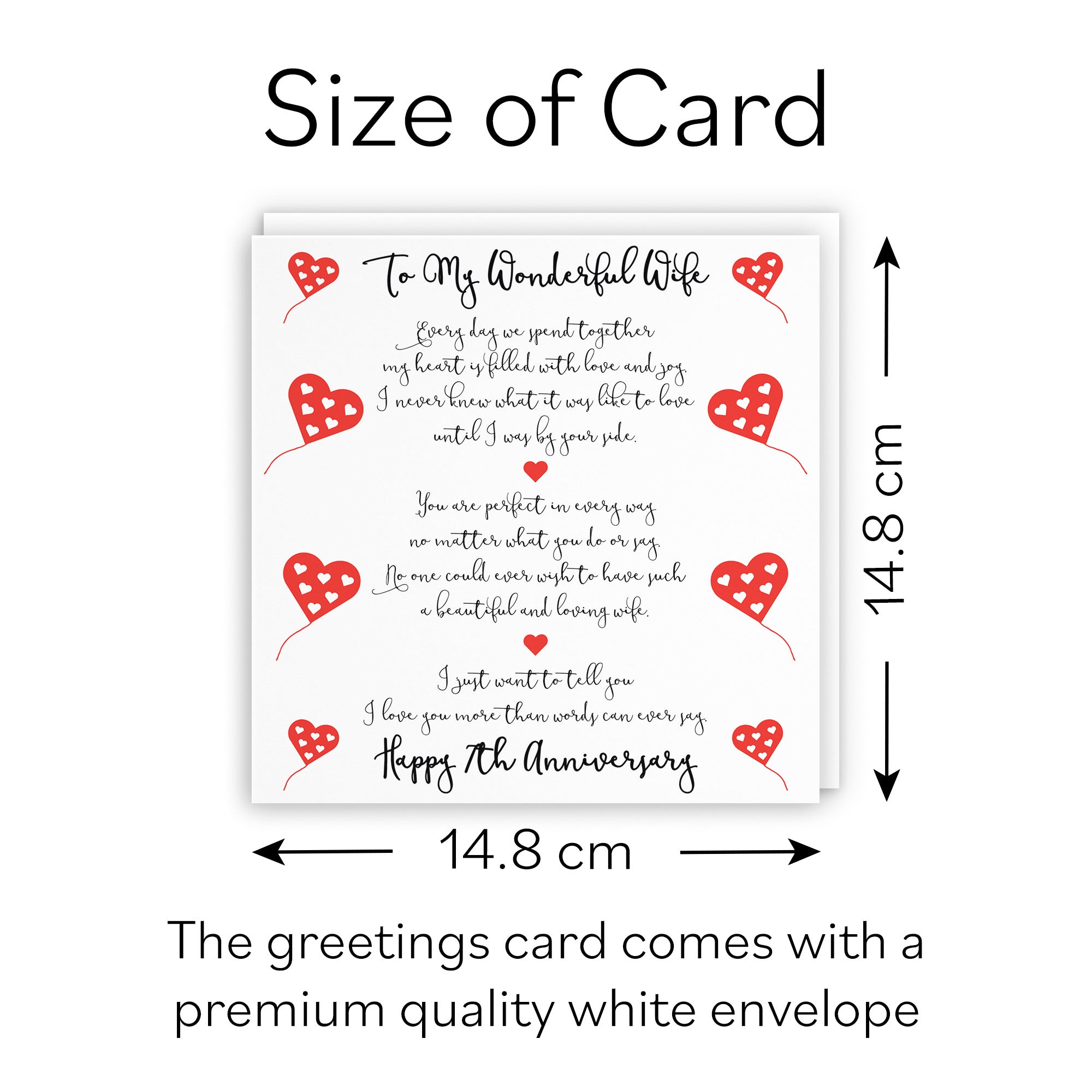 7th Wife Anniversary Card Romantic Verses - Default Title (B098FG89PY)