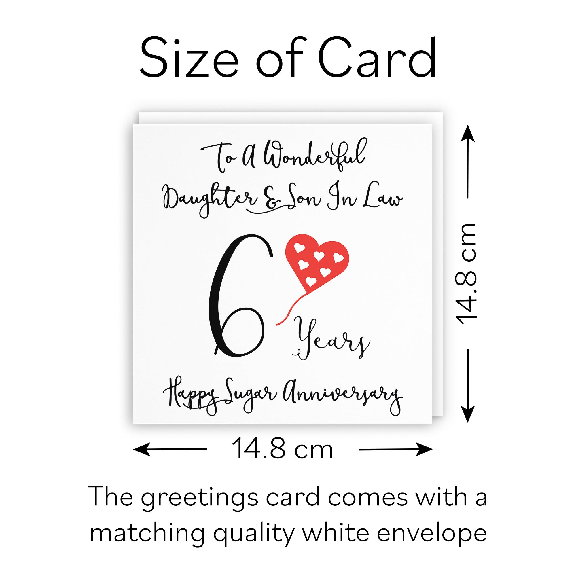 6th Daughter And Son In Law Anniversary Card Love Heart - Default Title (B098FGDMVG)