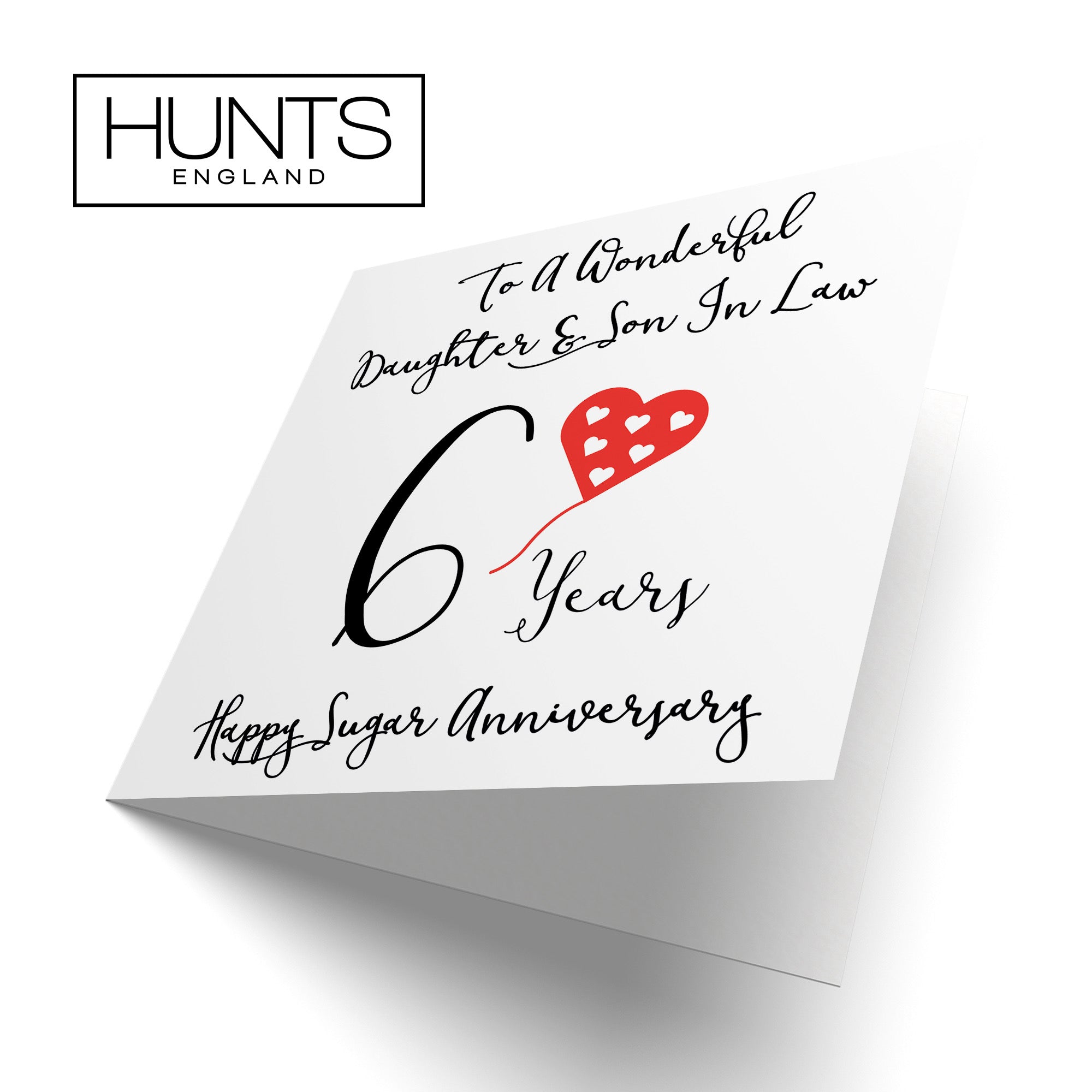 6th Daughter And Son In Law Anniversary Card Love Heart - Default Title (B098FGDMVG)