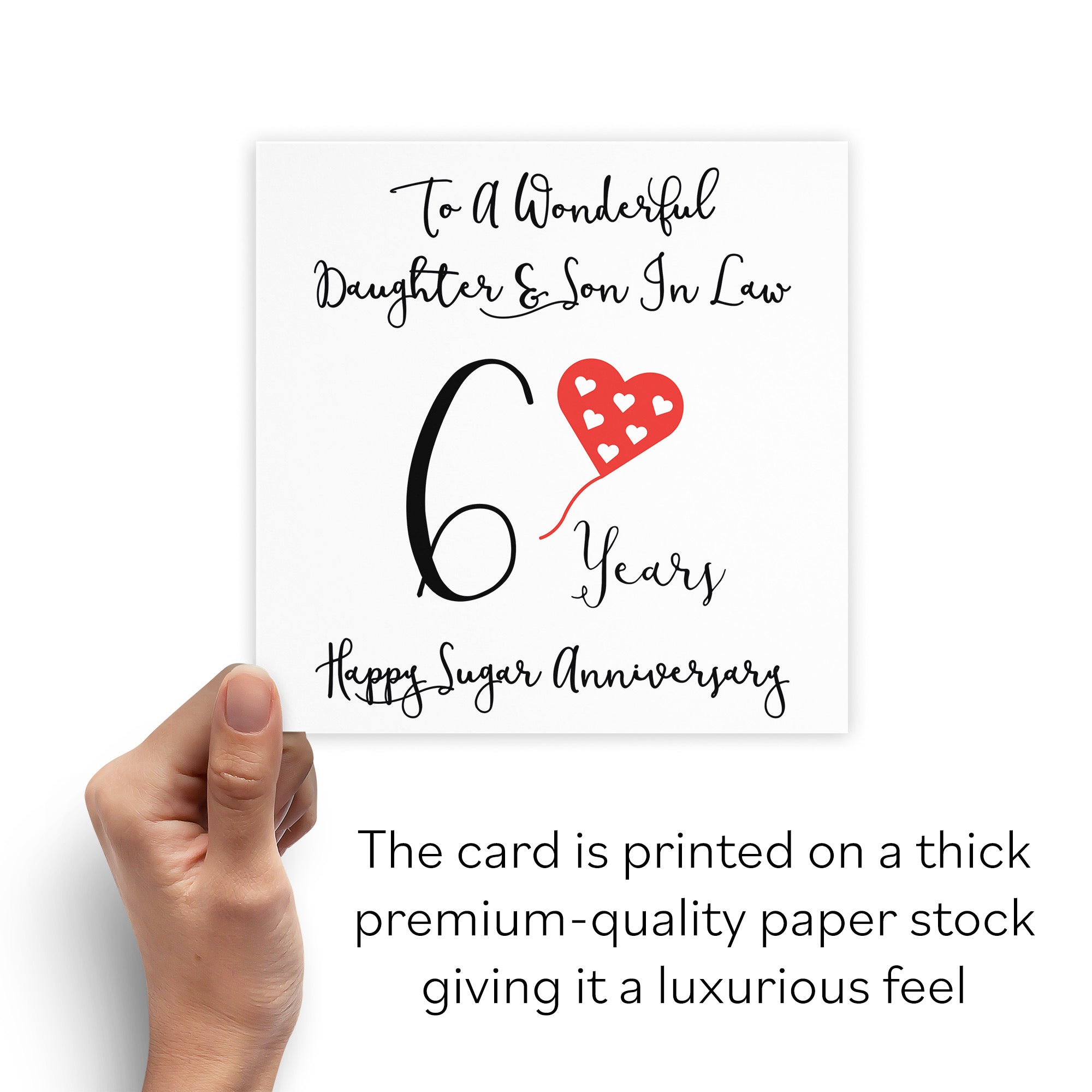 6th Daughter And Son In Law Anniversary Card Love Heart - Default Title (B098FGDMVG)