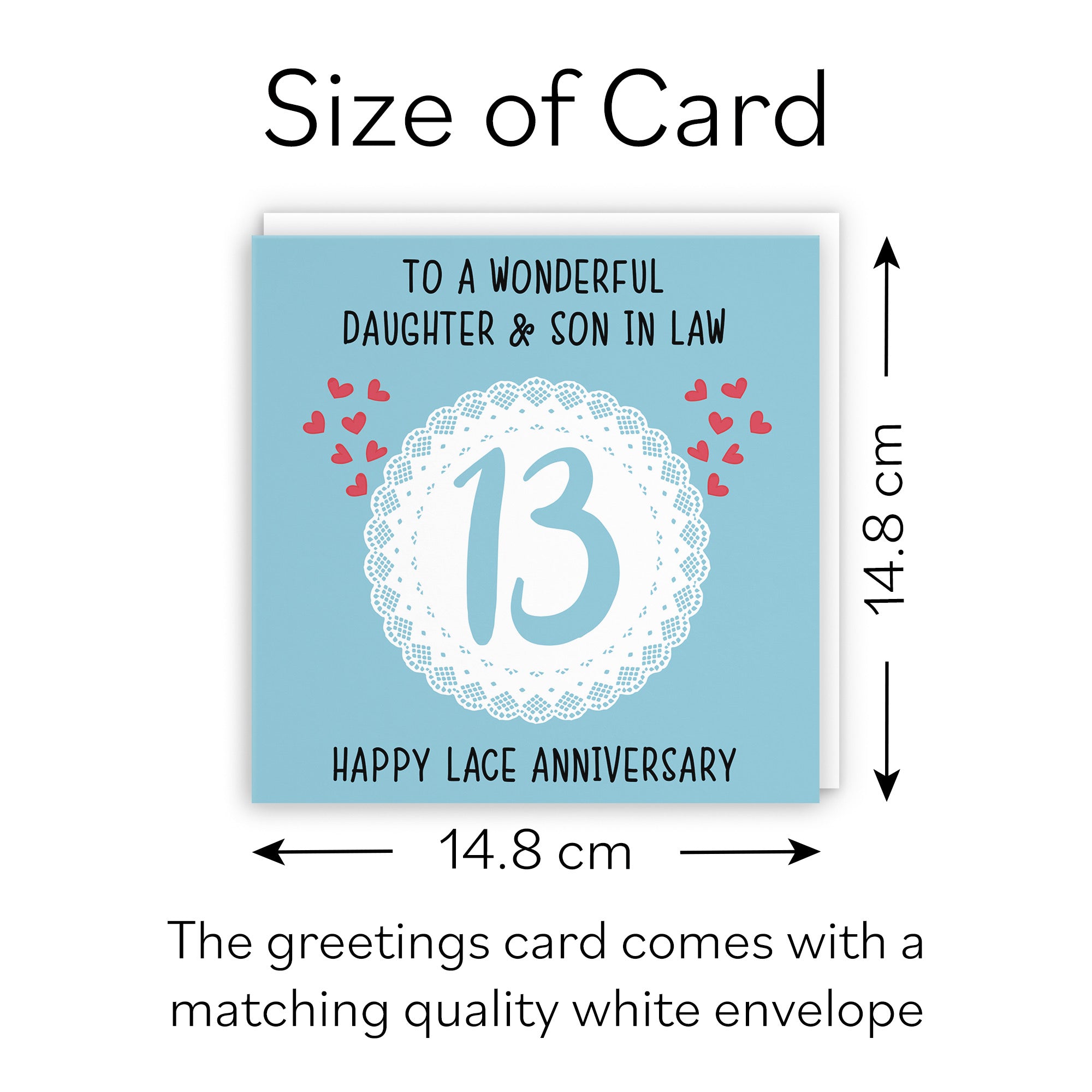 13th Daughter And Son In Law Anniversary Card Iconic - Default Title (B098FGDVXJ)