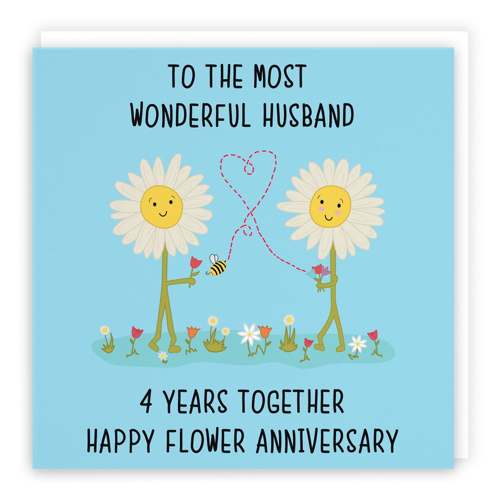 4th Husband Anniversary Card Iconic - Default Title (B098FGLNZX)