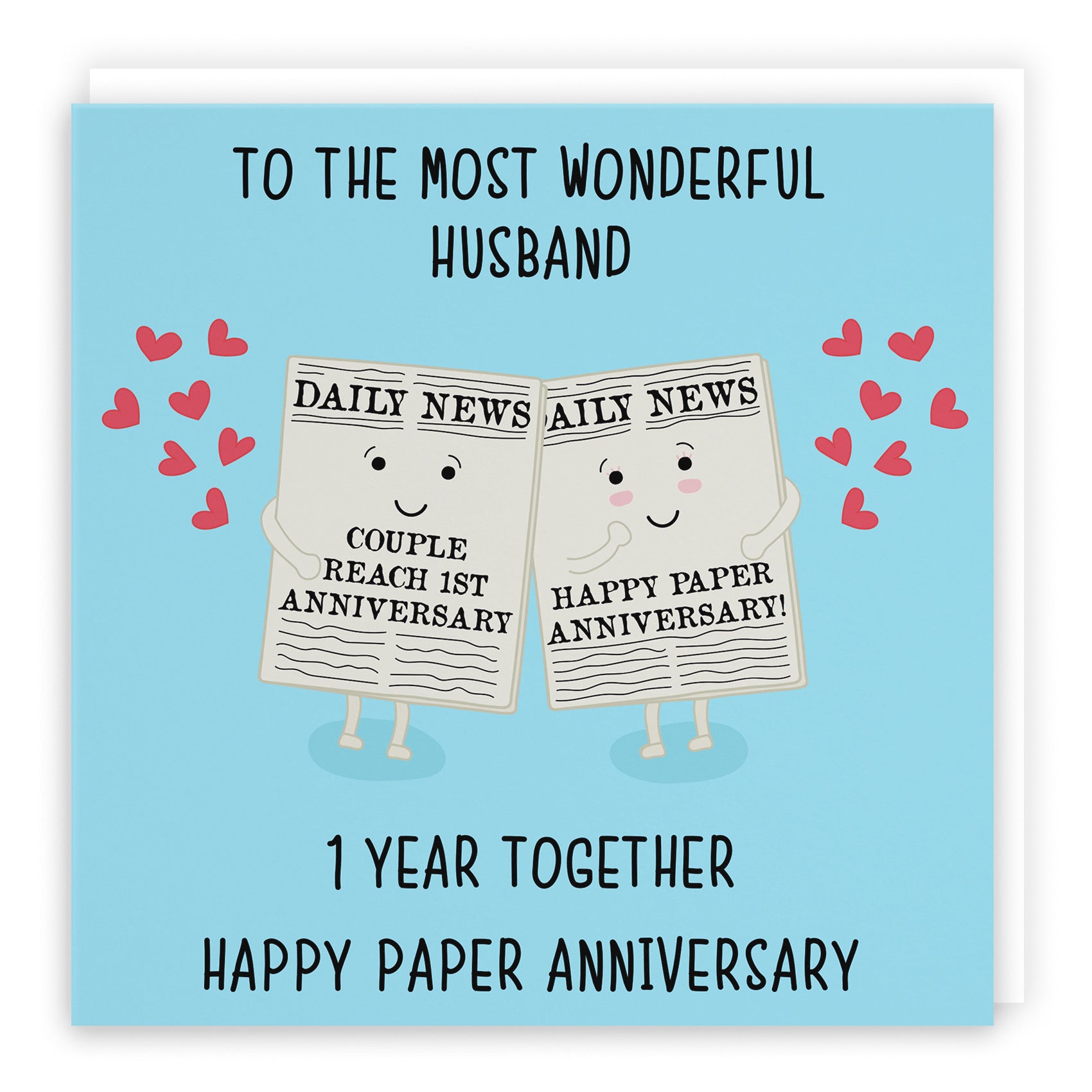 1st Husband Anniversary Card Iconic - Default Title (B098FGLZNP)