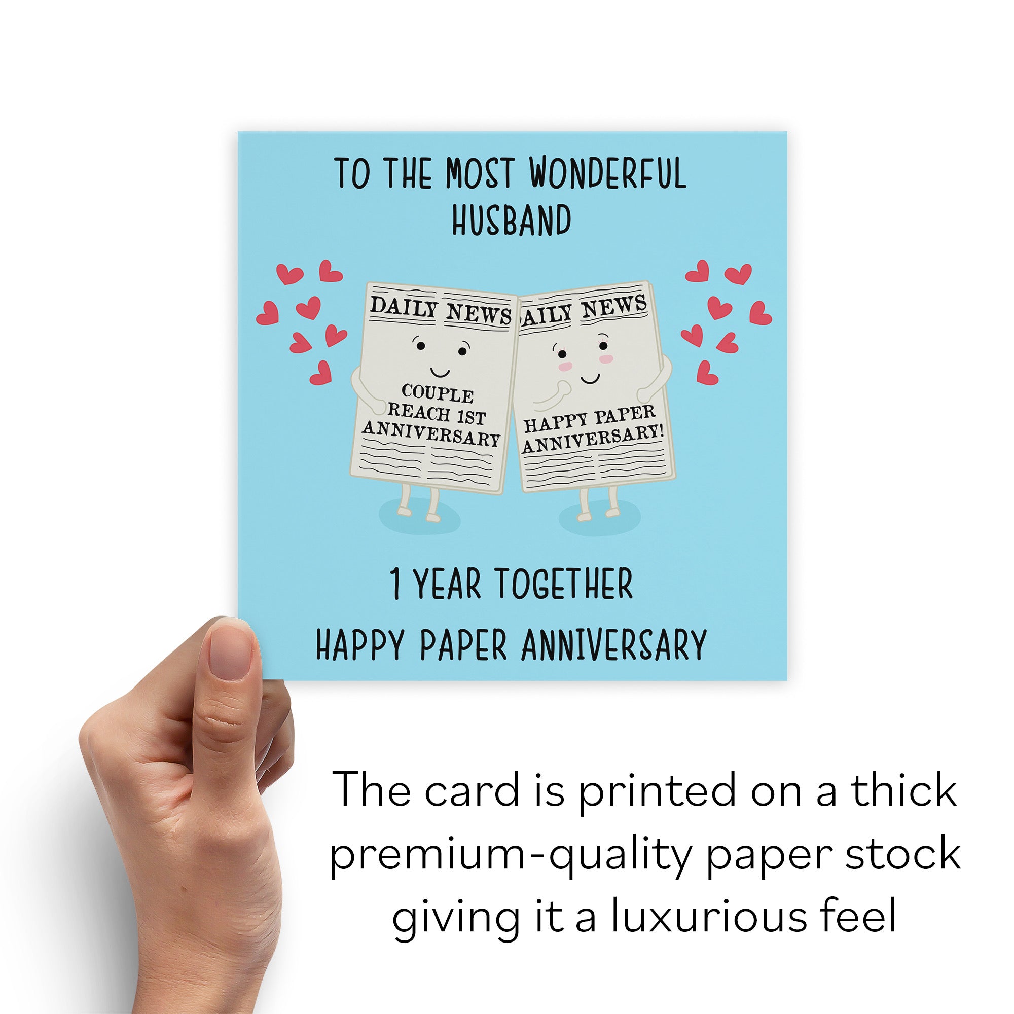 1st Husband Anniversary Card Iconic - Default Title (B098FGLZNP)