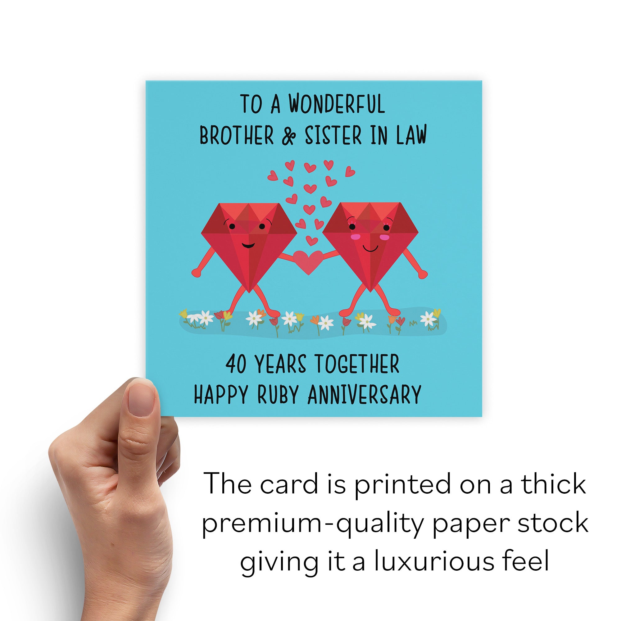 40th Brother And Sister In Law Anniversary Card Iconic - Default Title (B098FGNQ4M)