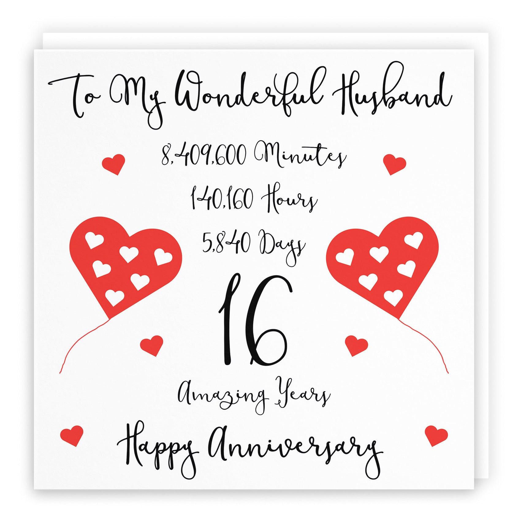 16th Husband Anniversary Card Timeless - Default Title (B098FGR6DX)