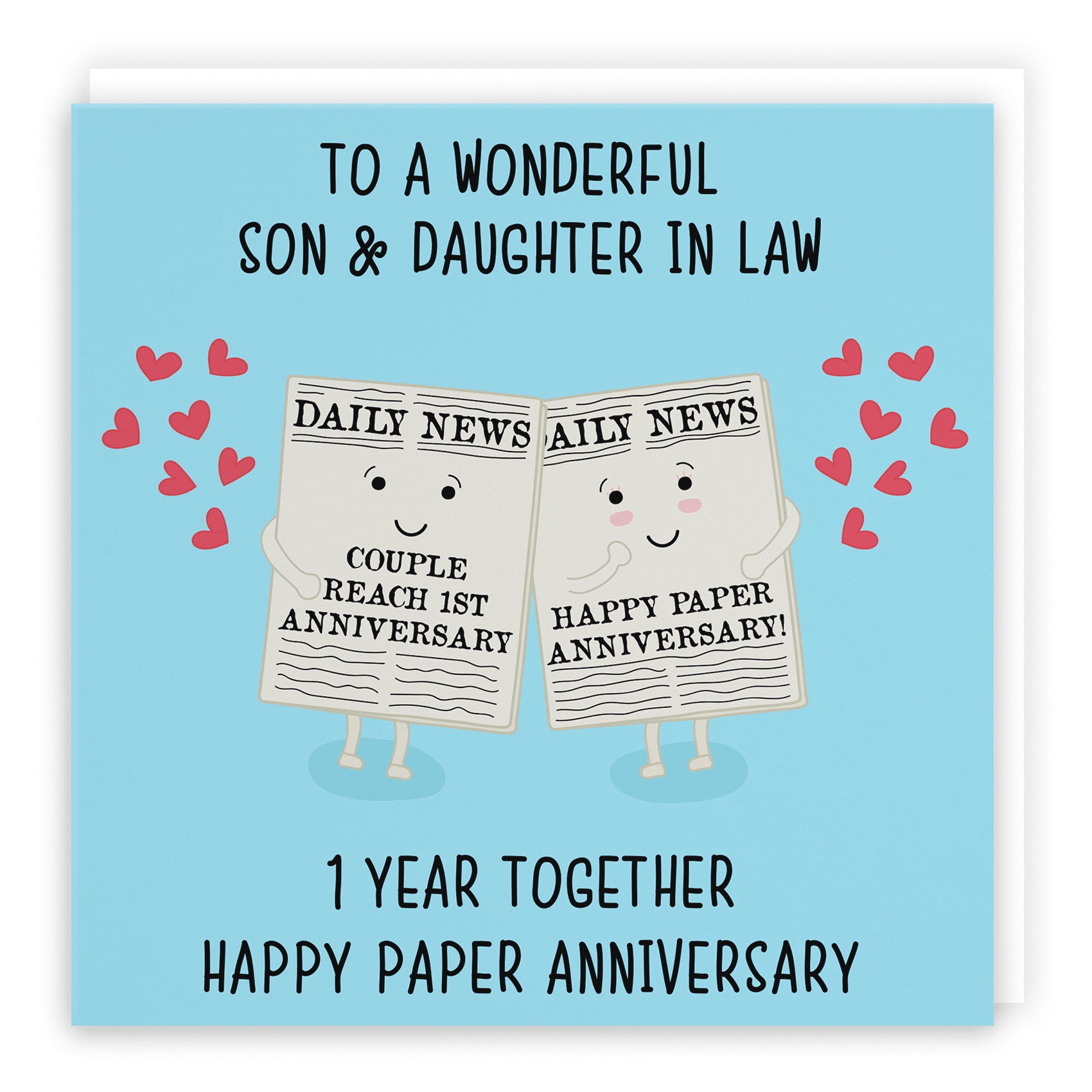 1st Son And Daughter In Law Anniversary Card Iconic - Default Title (B098FGTT7Y)