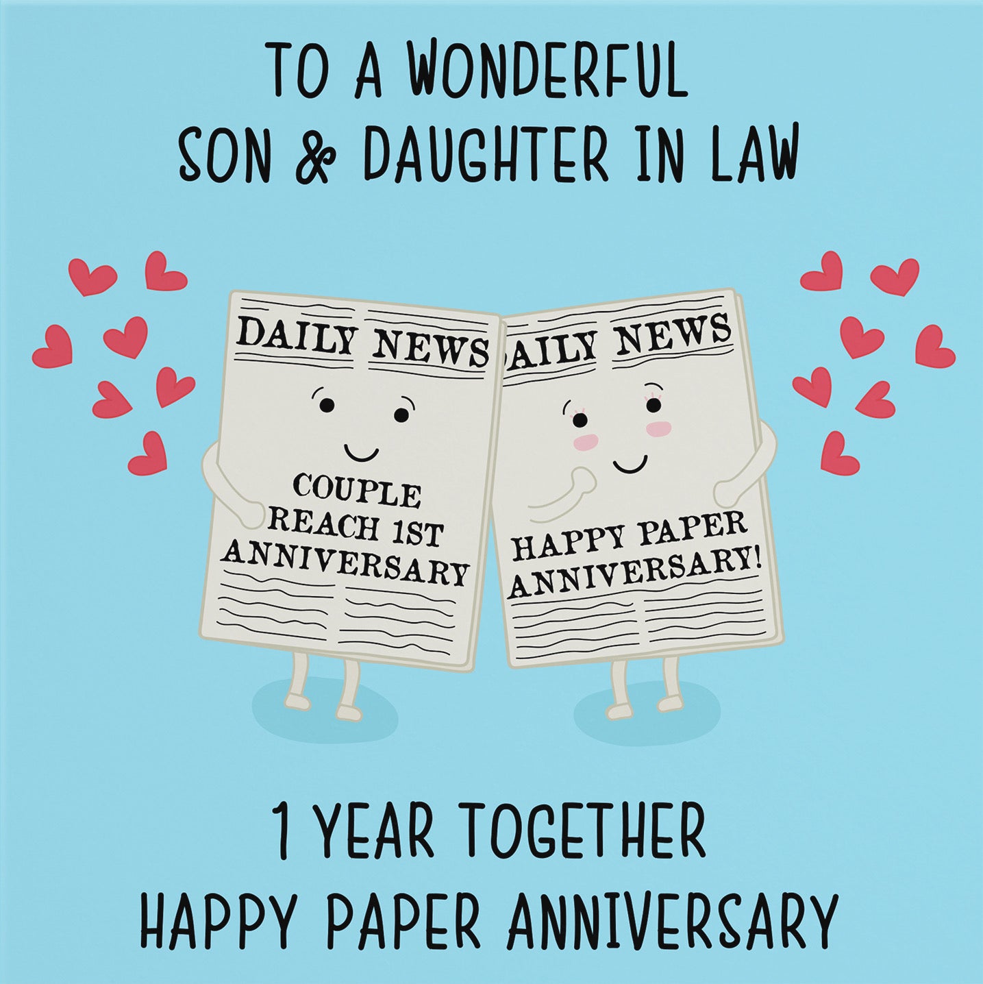 1st Son And Daughter In Law Anniversary Card Iconic - Default Title (B098FGTT7Y)