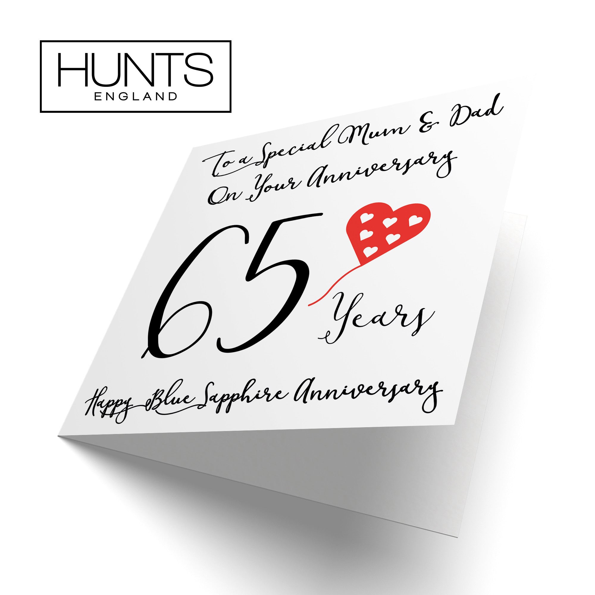 65th Mum And Dad Anniversary Card Love Heart - Default Title (B098FGWBH2)