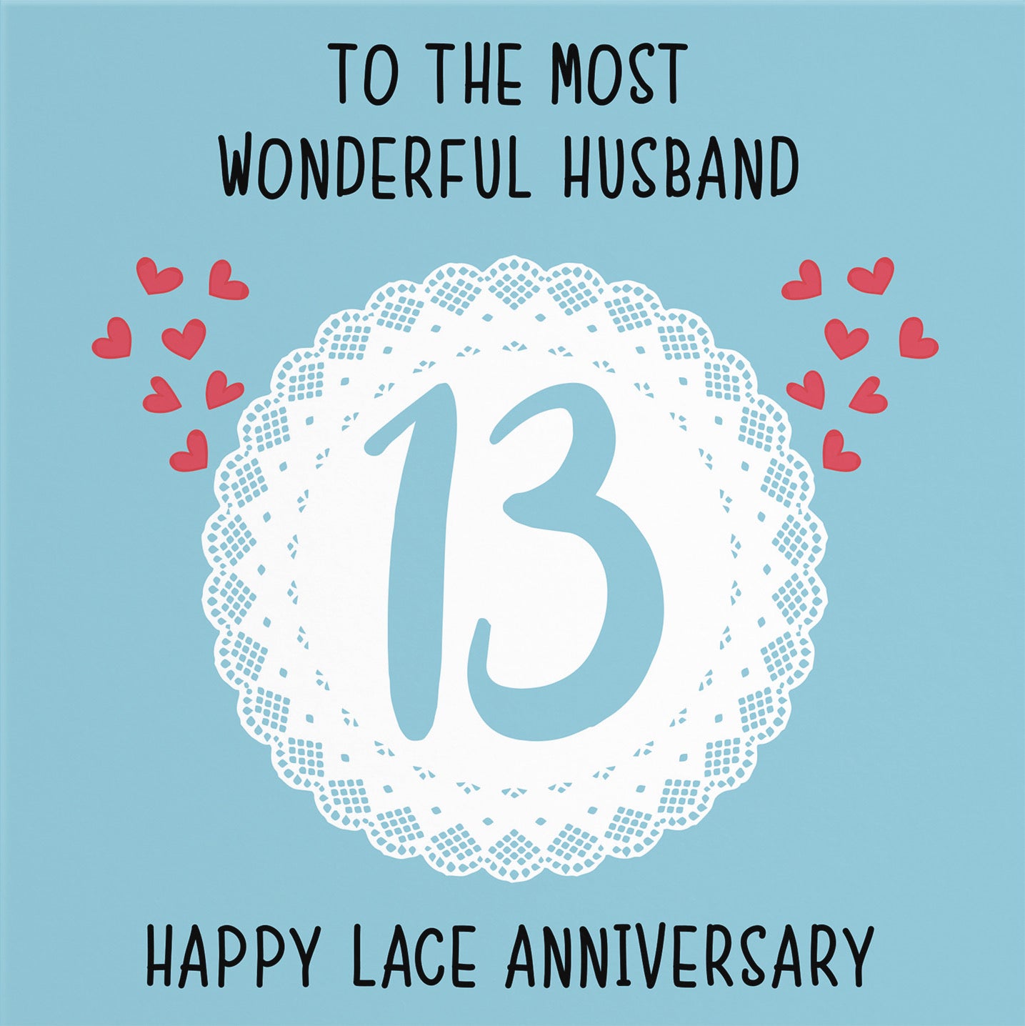 13th Husband Anniversary Card Iconic - Default Title (B098FH5XWR)