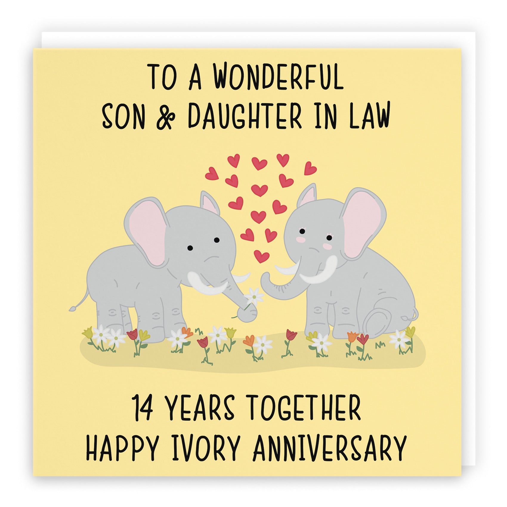 14th Son And Daughter In Law Anniversary Card Iconic - Default Title (B098FH794F)