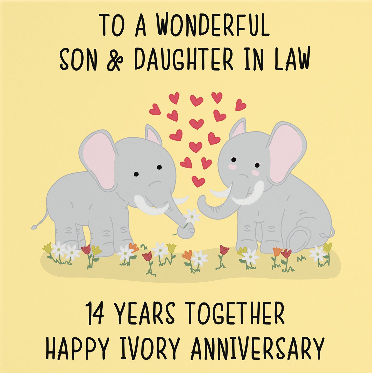 14th Son And Daughter In Law Anniversary Card Iconic - Default Title (B098FH794F)