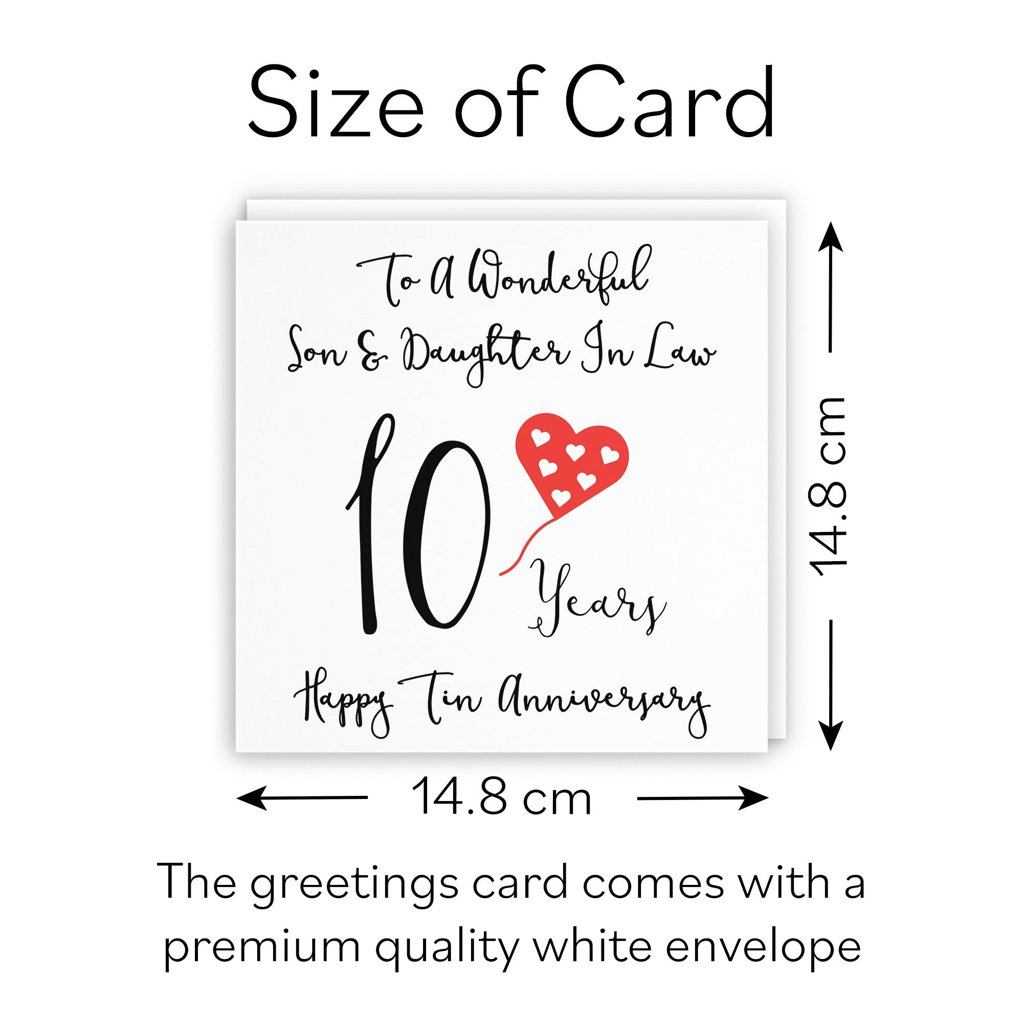 10th Son And Daughter In Law Anniversary Card Love Heart - Default Title (B098FH7LZ5)