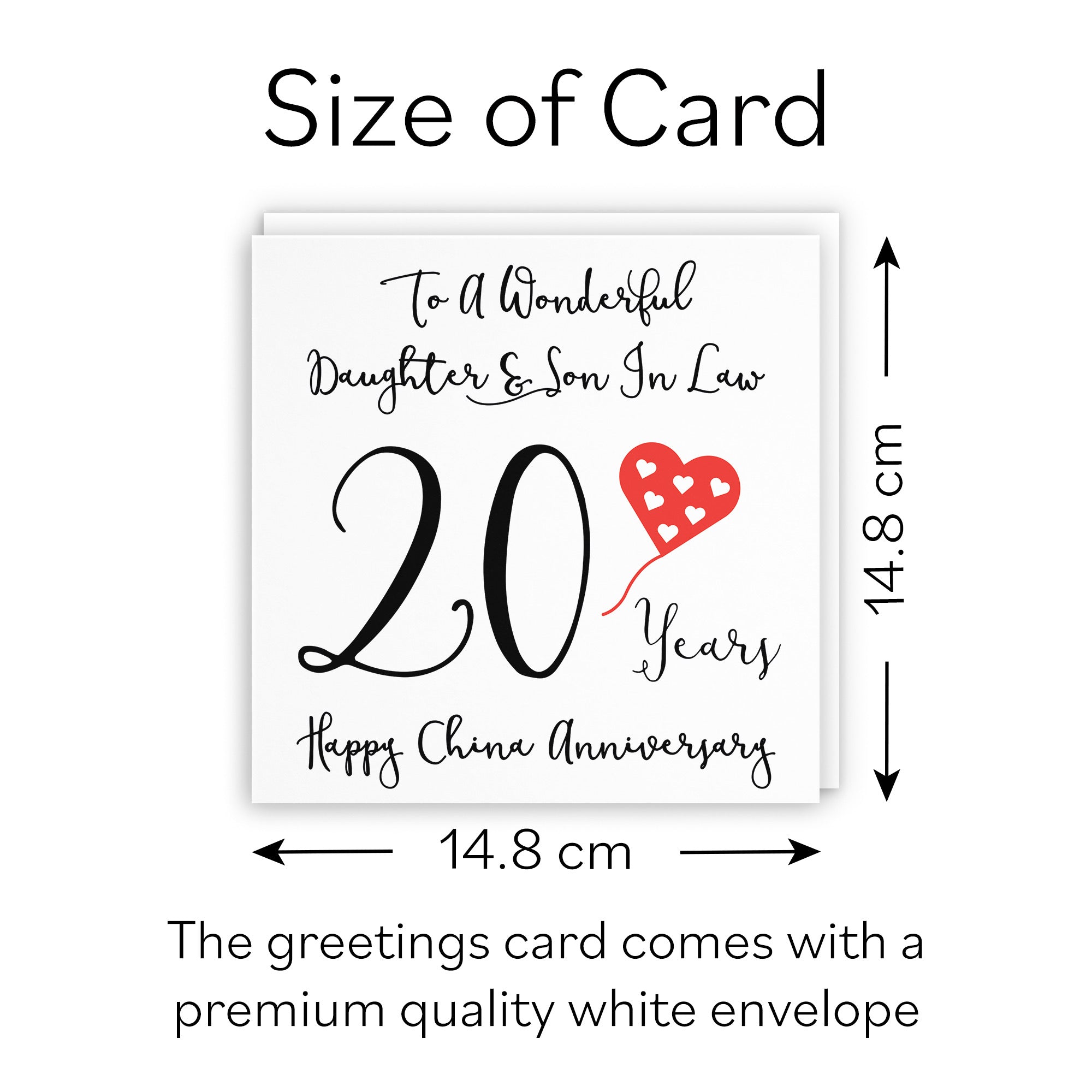 20th Daughter And Son In Law Anniversary Card Love Heart - Default Title (B098FH9QFN)