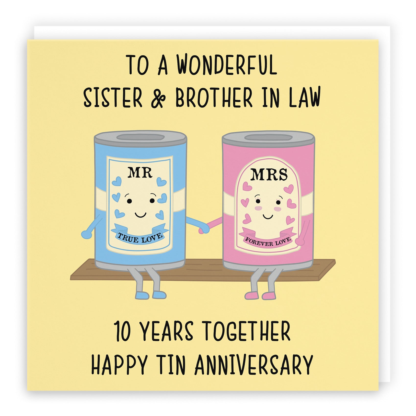10th Sister And Brother In Law Anniversary Card Iconic - Default Title (B098FHDWH5)