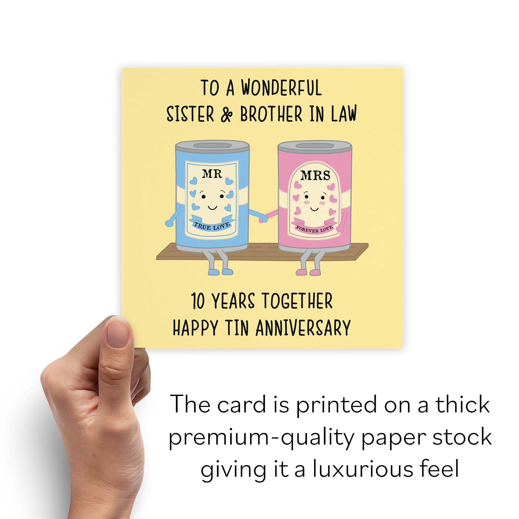 10th Sister And Brother In Law Anniversary Card Iconic - Default Title (B098FHDWH5)