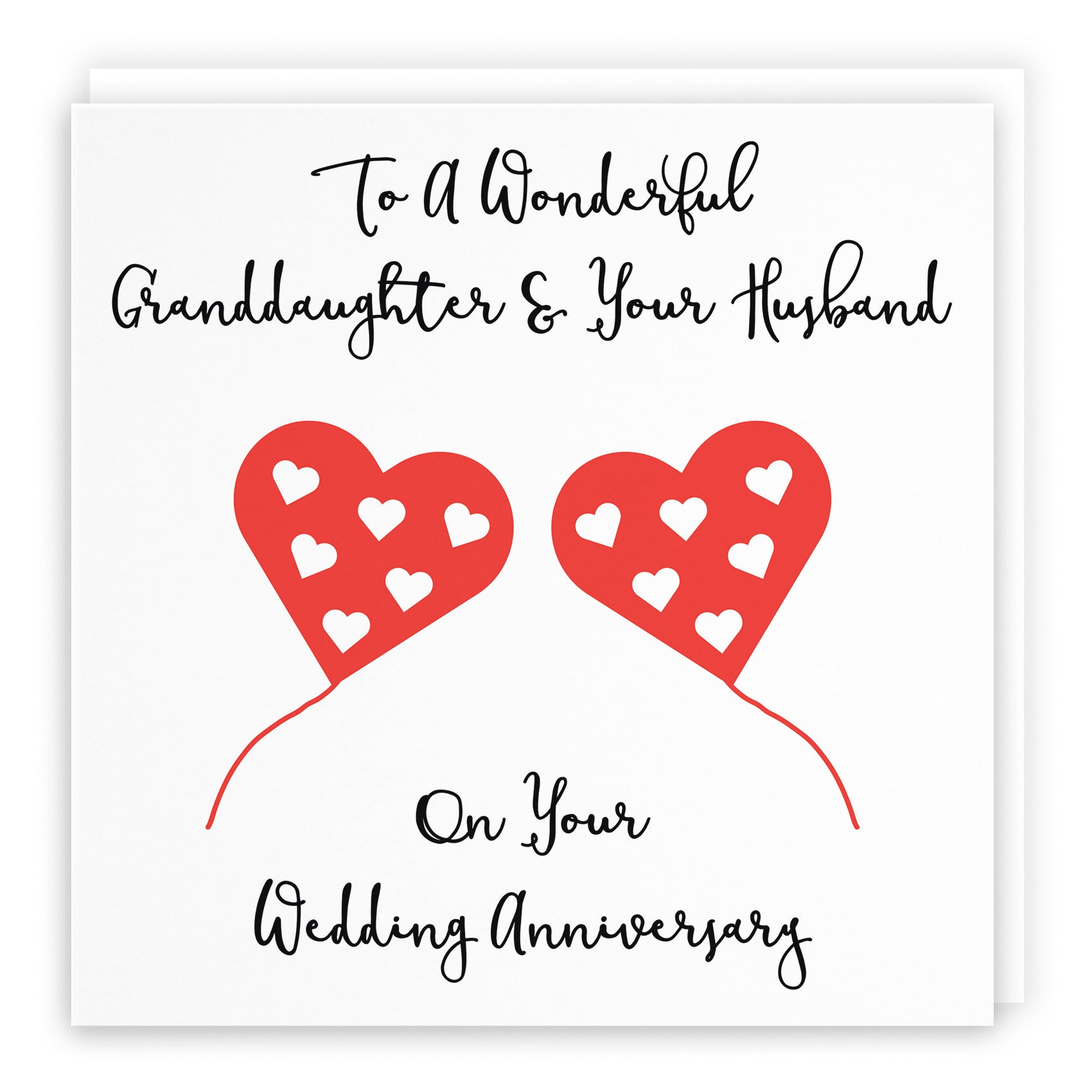 Granddaughter And Husband Anniversary Card Love Heart - Default Title (B098FHSZTP)