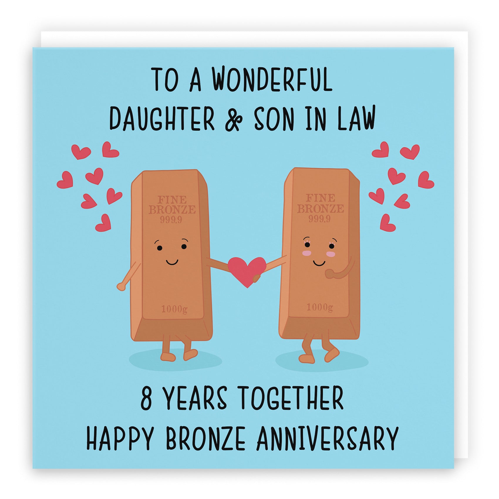 8th Daughter And Son In Law Anniversary Card Iconic - Default Title (B098FHSZV2)