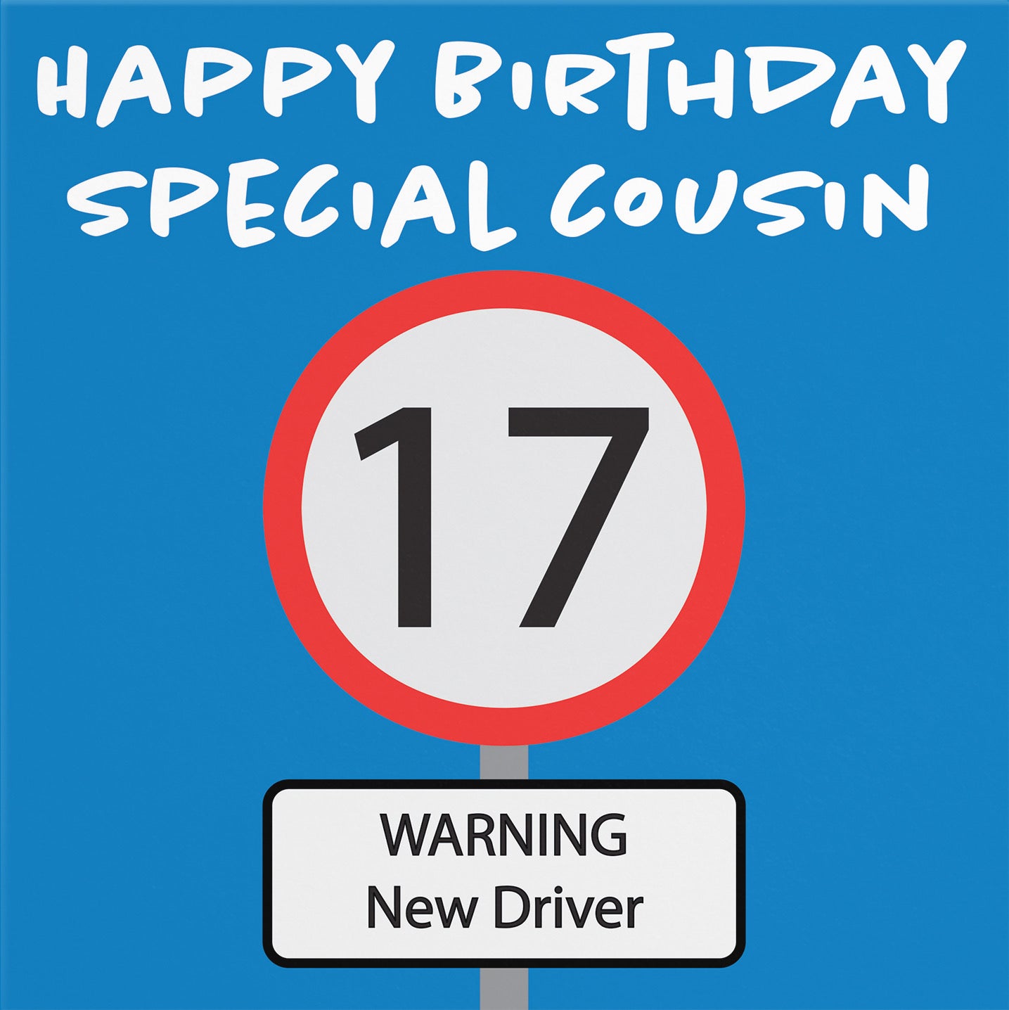 17th Cousin Birthday Card Road Sign - Default Title (B09GJ2HNJX)