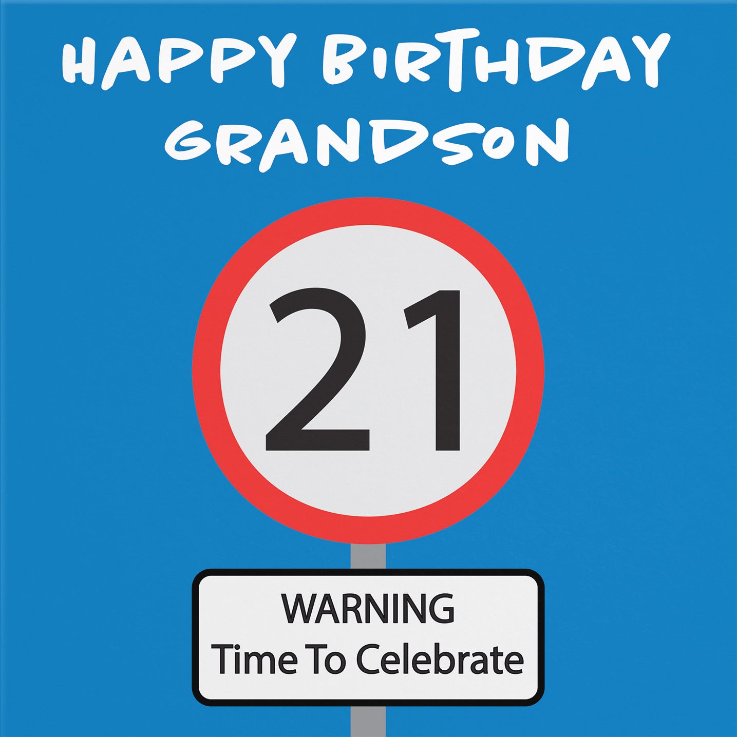 21st Grandson Birthday Card Road Sign - Default Title (B09GJ2RQ5R)