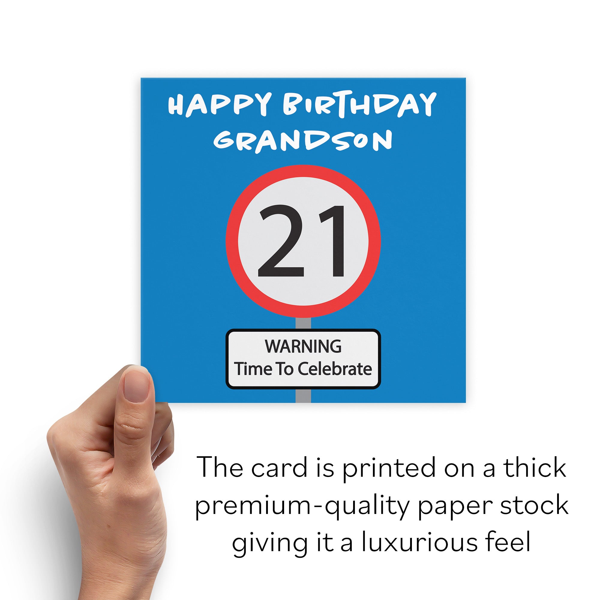 21st Grandson Birthday Card Road Sign - Default Title (B09GJ2RQ5R)