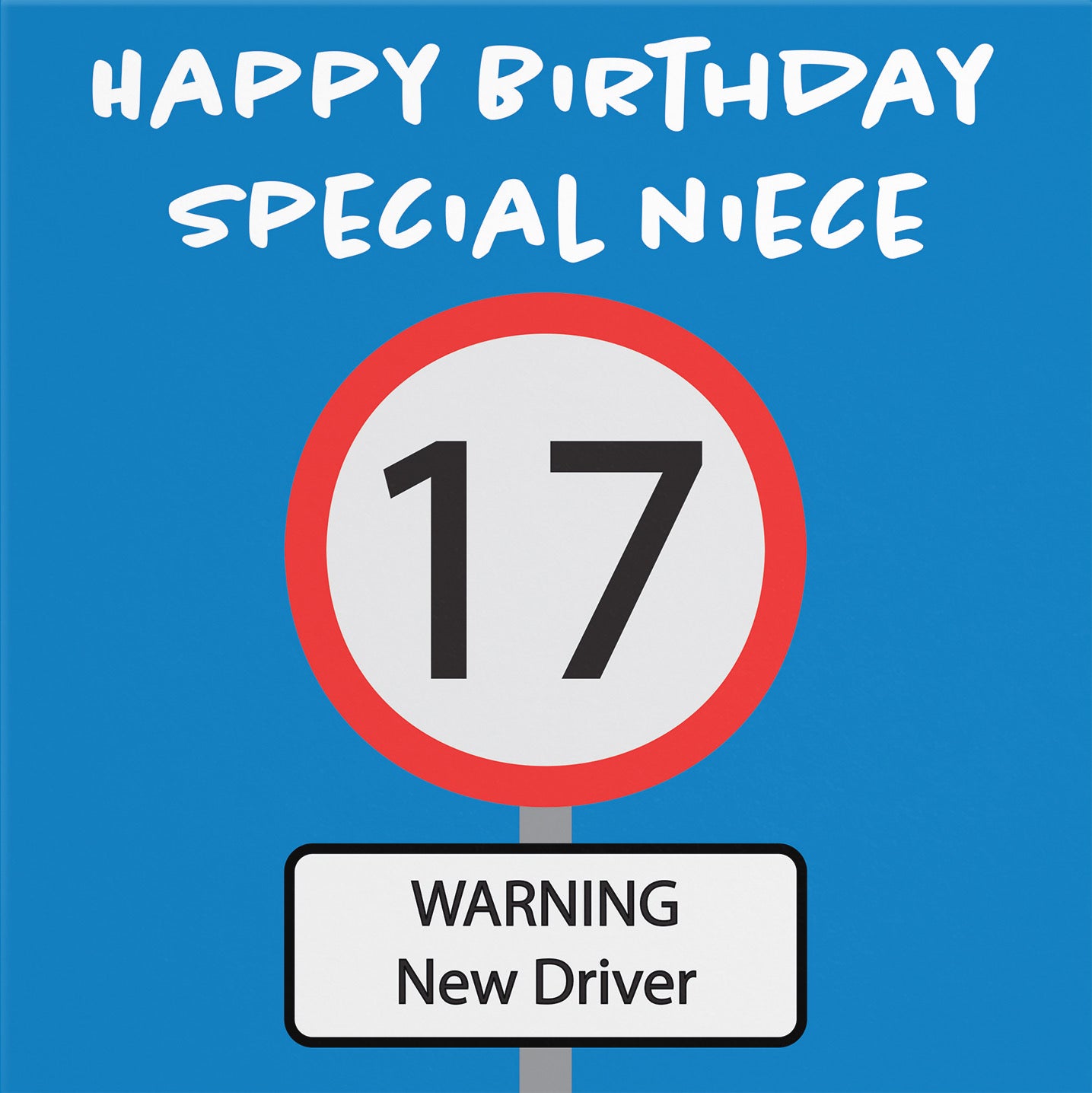 17th Niece Birthday Card Road Sign - Default Title (B09GJ4H2ZP)