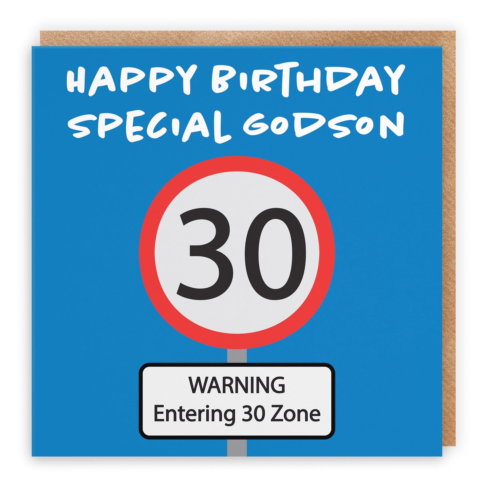 30th Godson Birthday Card Road Sign - Default Title (B09GJ9137Z)