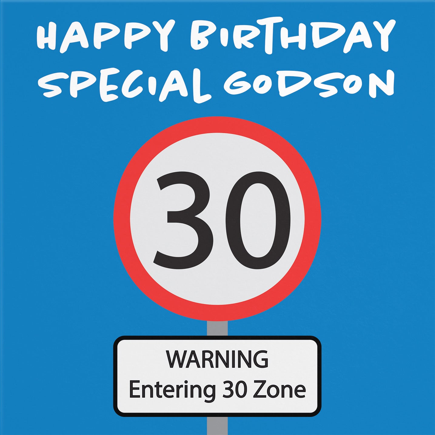 30th Godson Birthday Card Road Sign - Default Title (B09GJ9137Z)