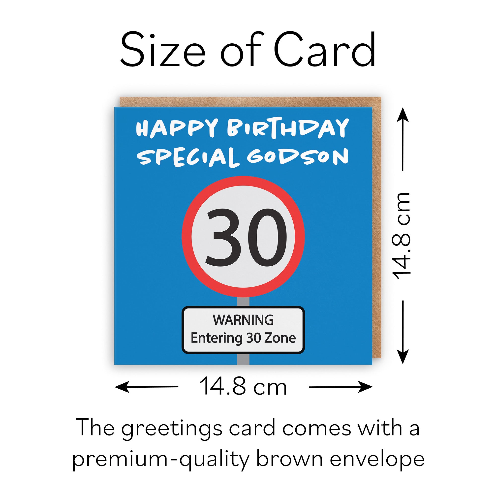 30th Godson Birthday Card Road Sign - Default Title (B09GJ9137Z)