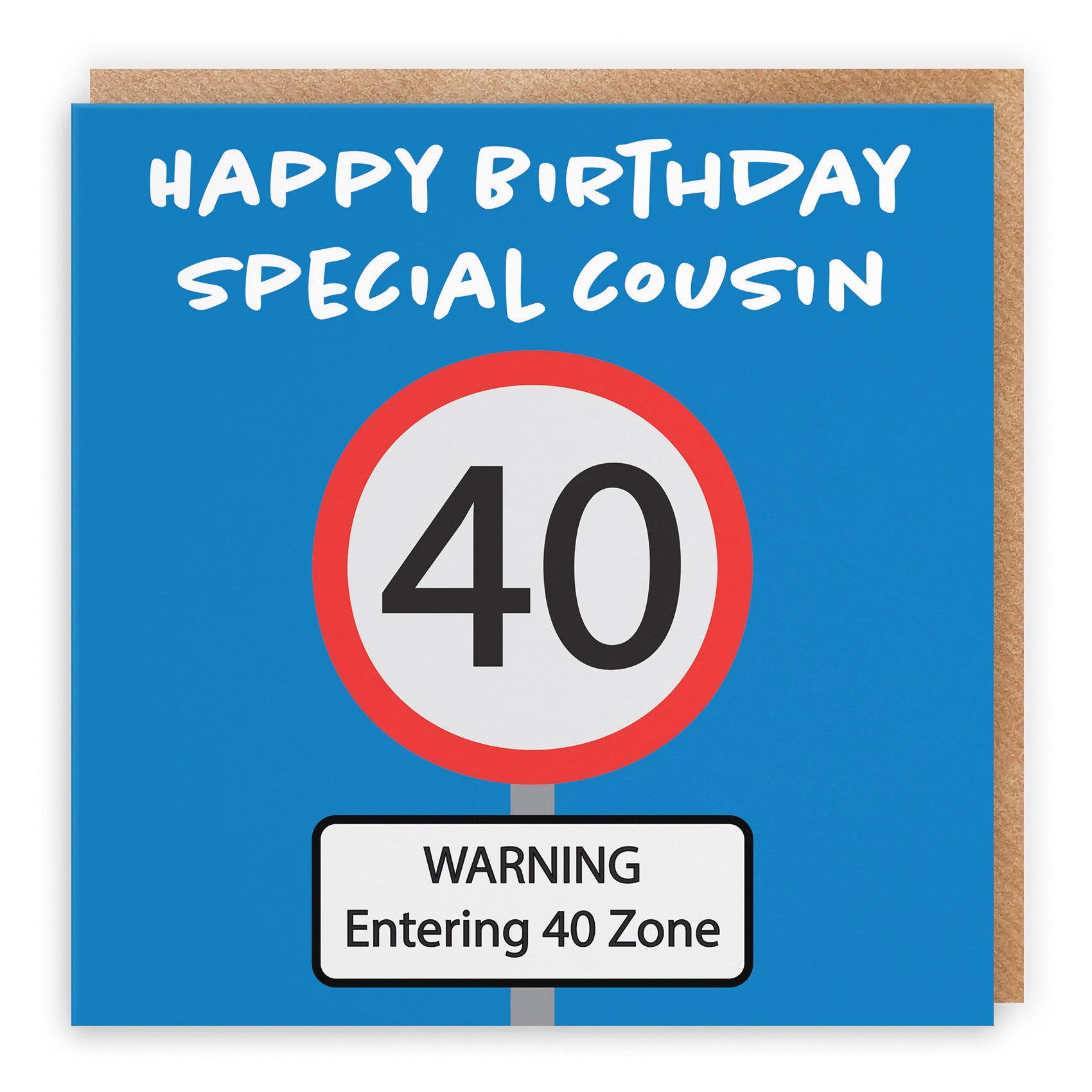 40th Cousin Birthday Card Road Sign - Default Title (B09GJGG9R4)