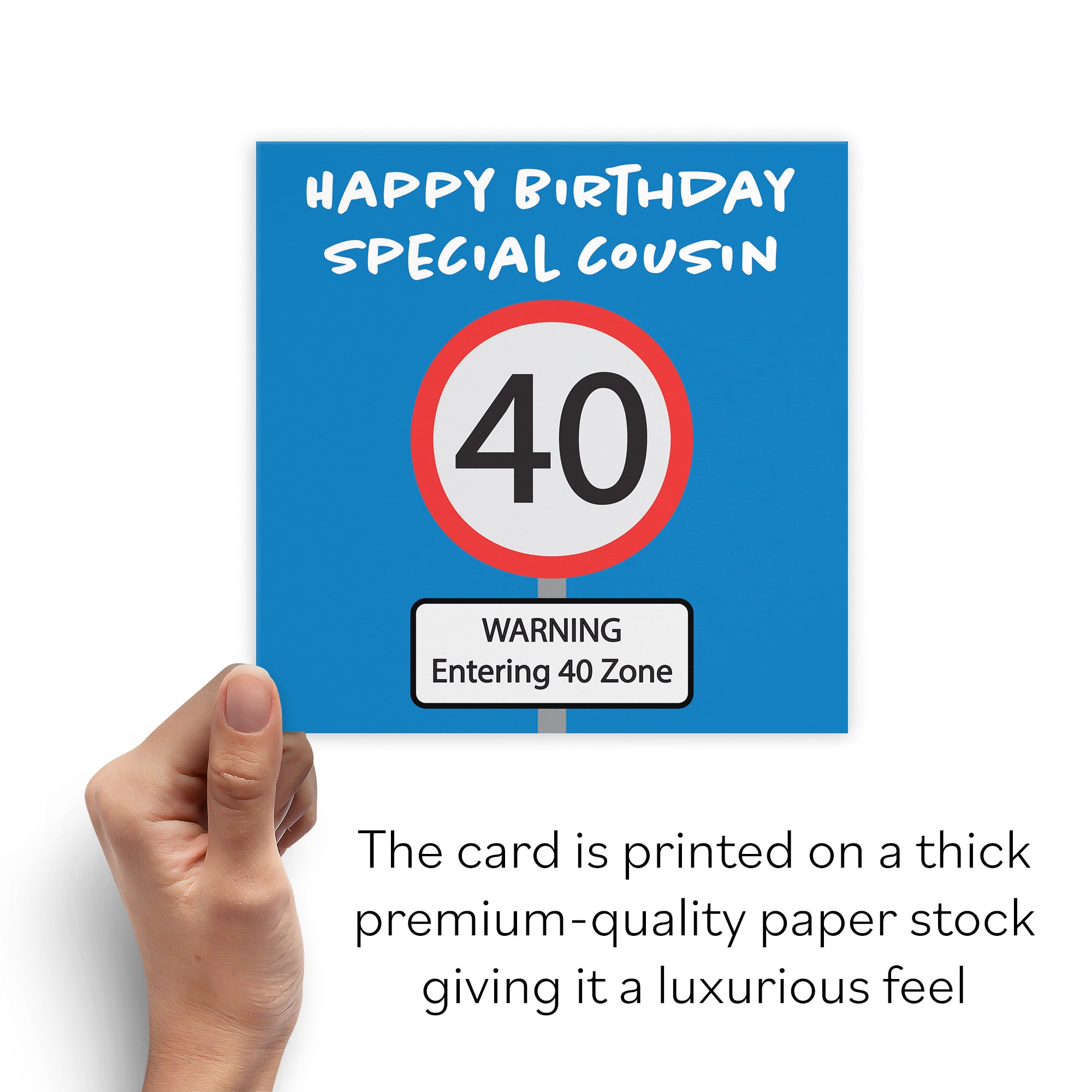 40th Cousin Birthday Card Road Sign - Default Title (B09GJGG9R4)