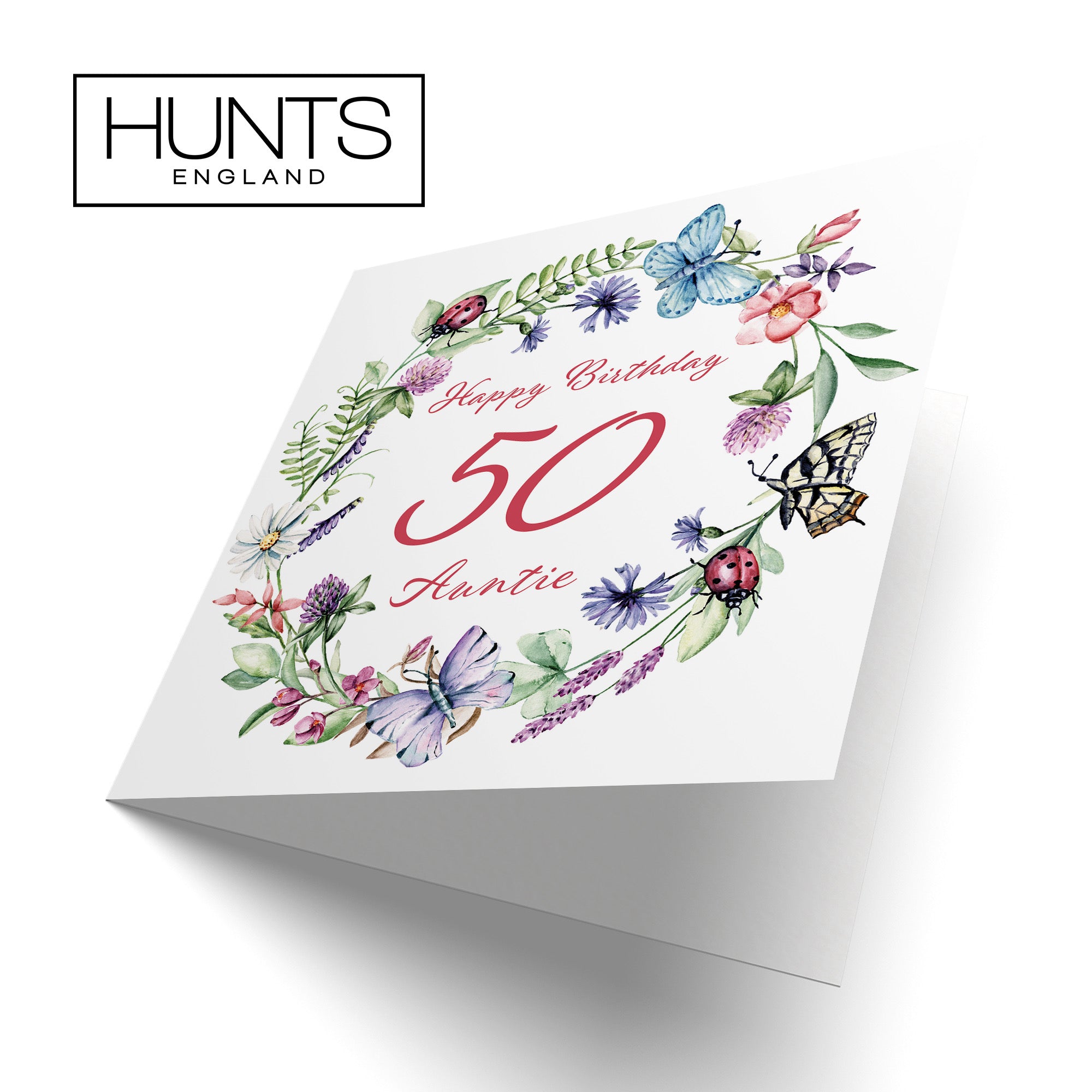 50th Auntie Birthday Card Meadow - Default Title (B09GJHXSHB)