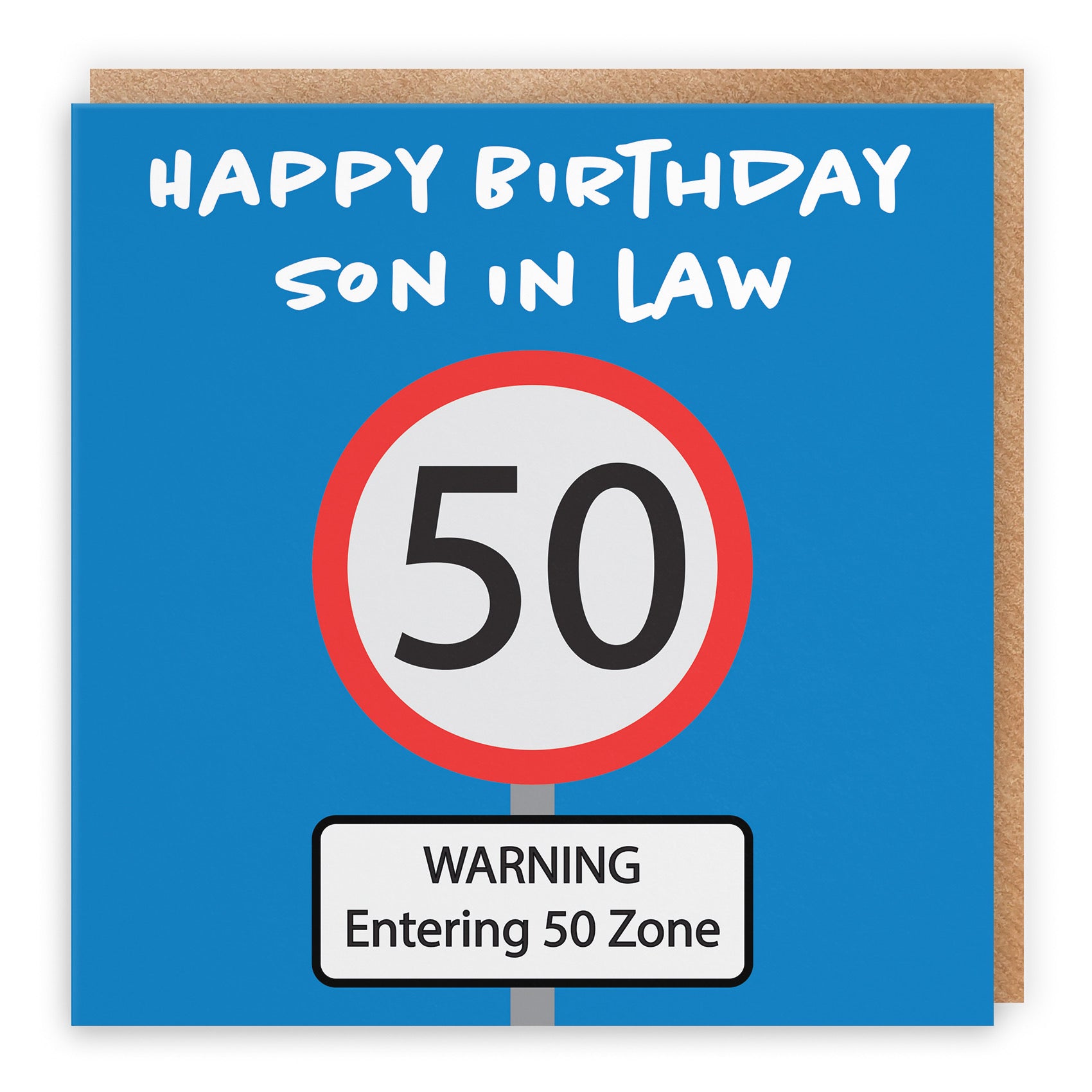 50th Son In Law Birthday Card Road Sign - Default Title (B09GJKP322)