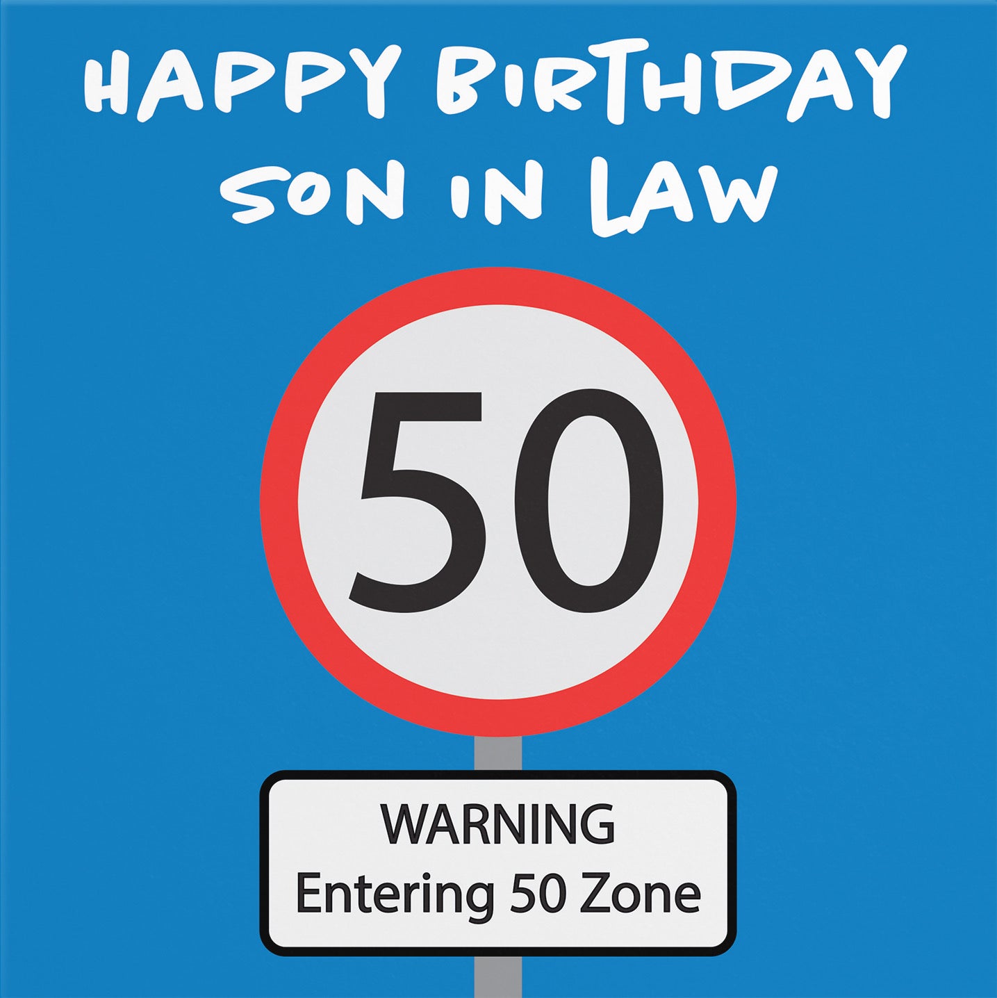 50th Son In Law Birthday Card Road Sign - Default Title (B09GJKP322)