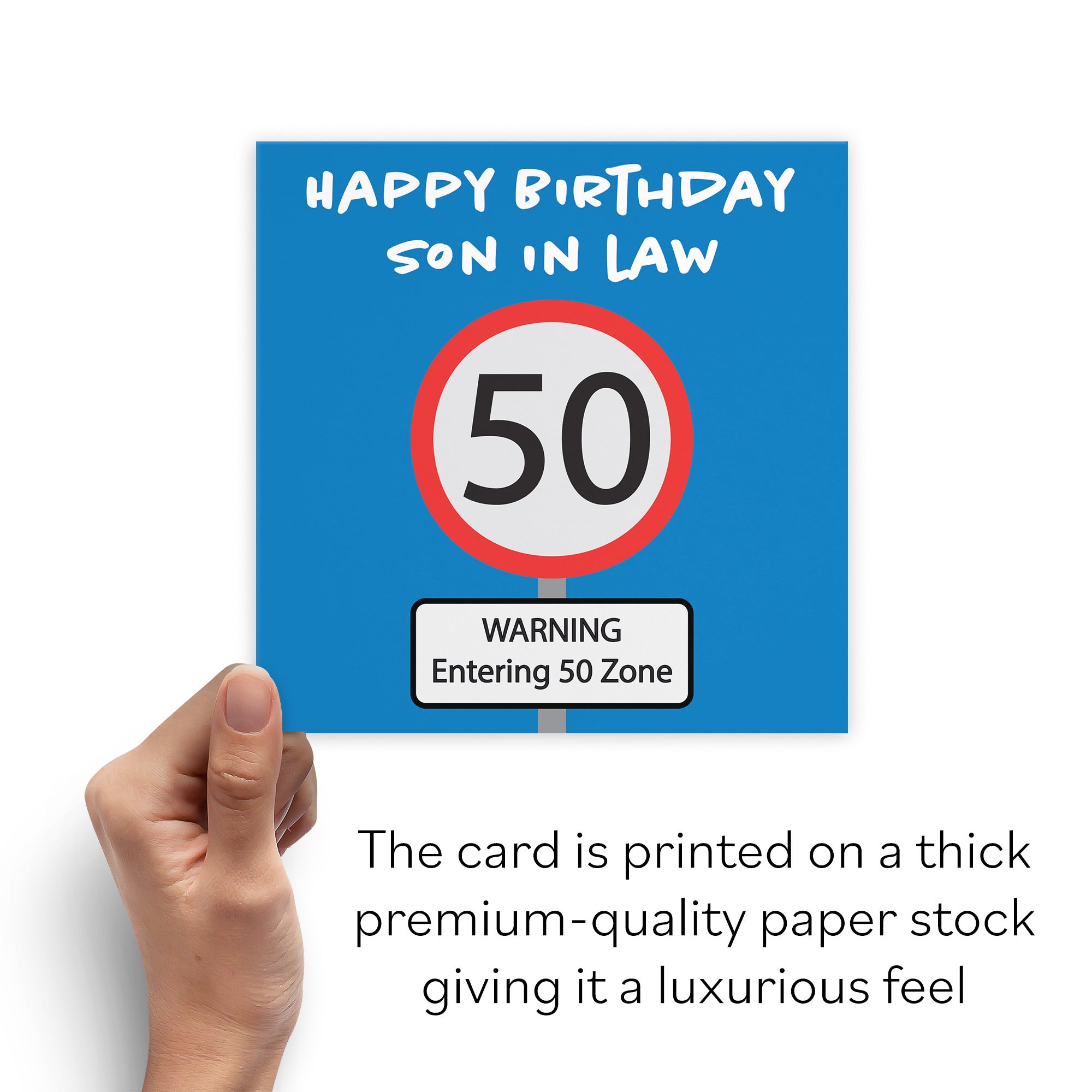 50th Son In Law Birthday Card Road Sign - Default Title (B09GJKP322)