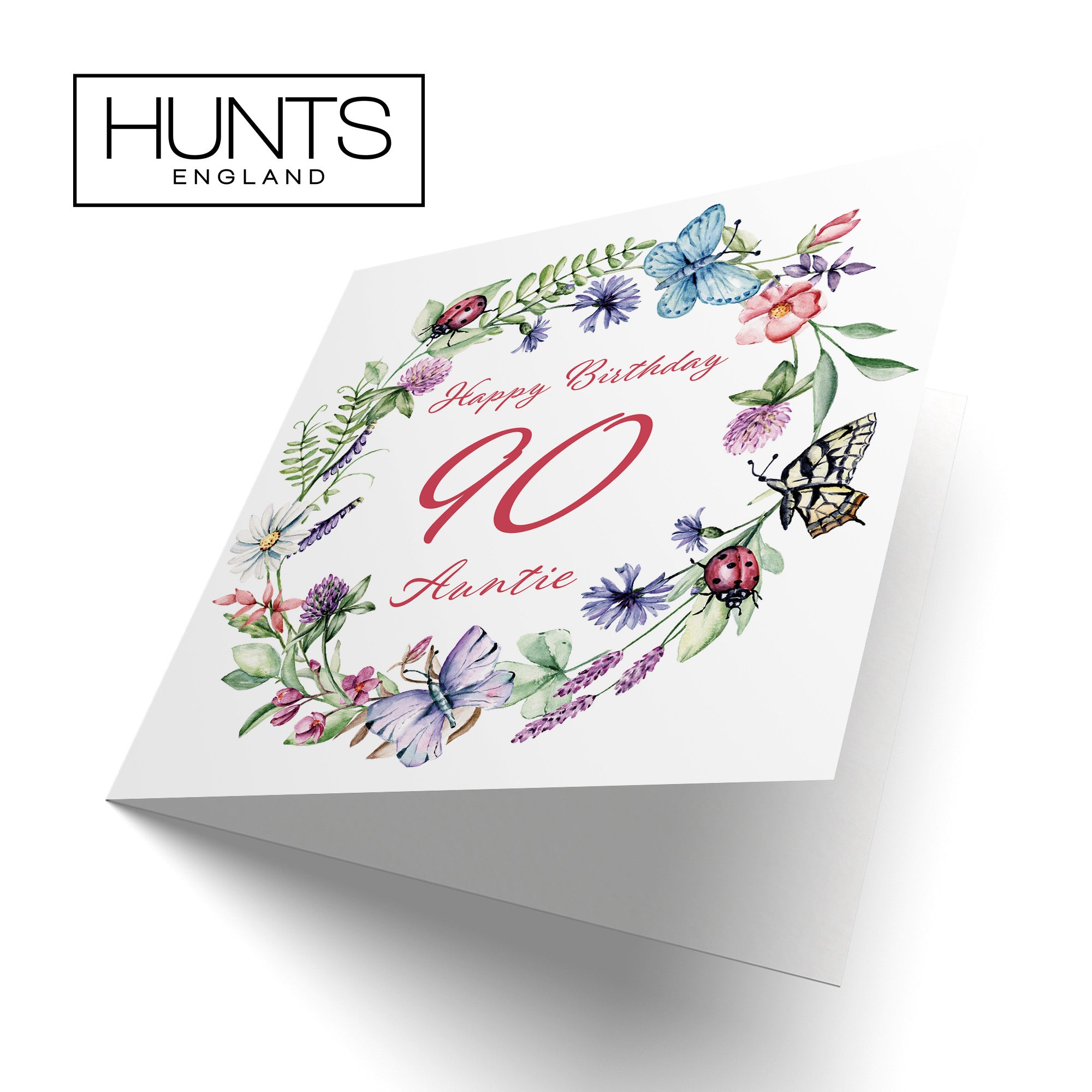 90th Auntie Birthday Card Meadow - Default Title (B09GJKQ5P2)