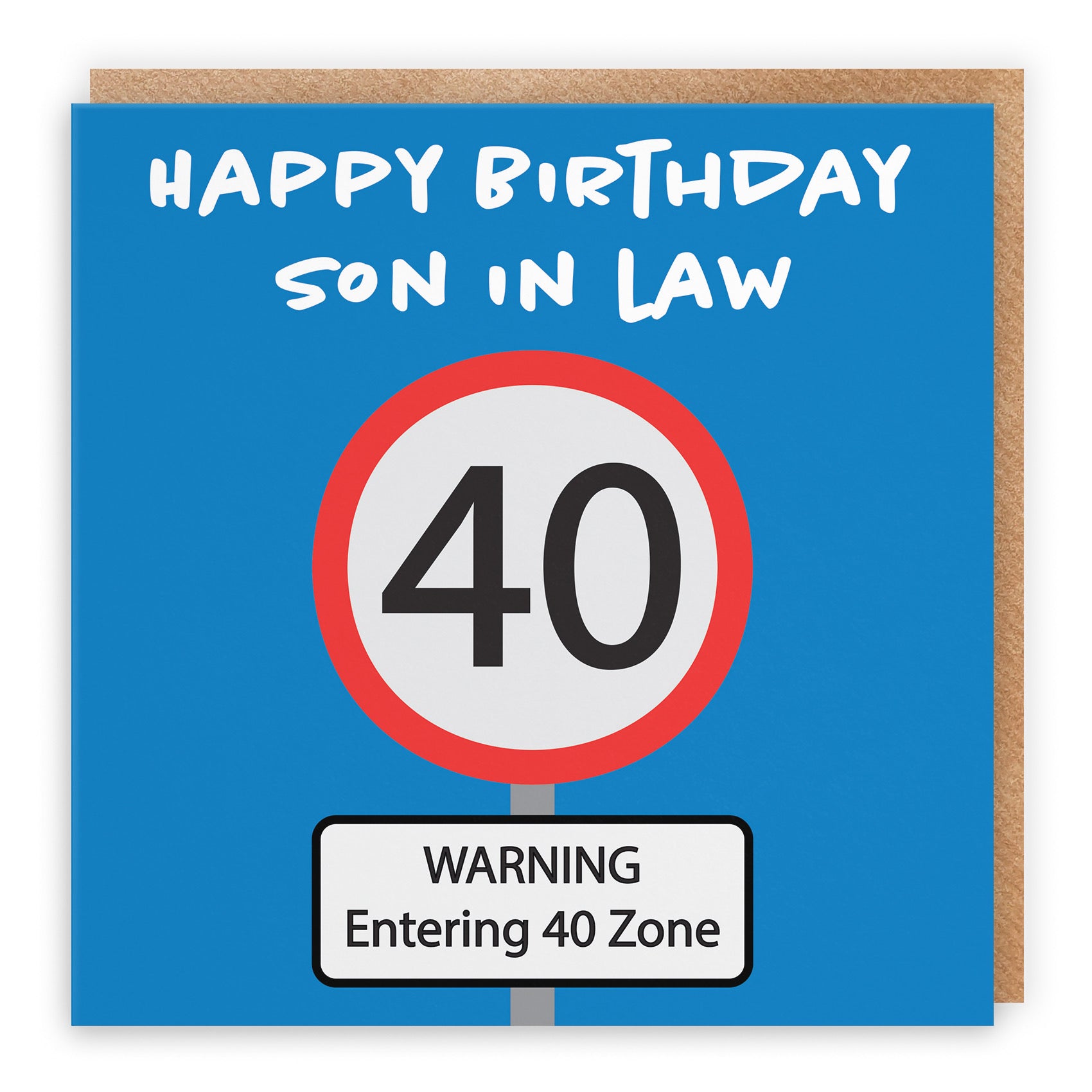 40th Son In Law Birthday Card Road Sign - Default Title (B09GJKVDNF)