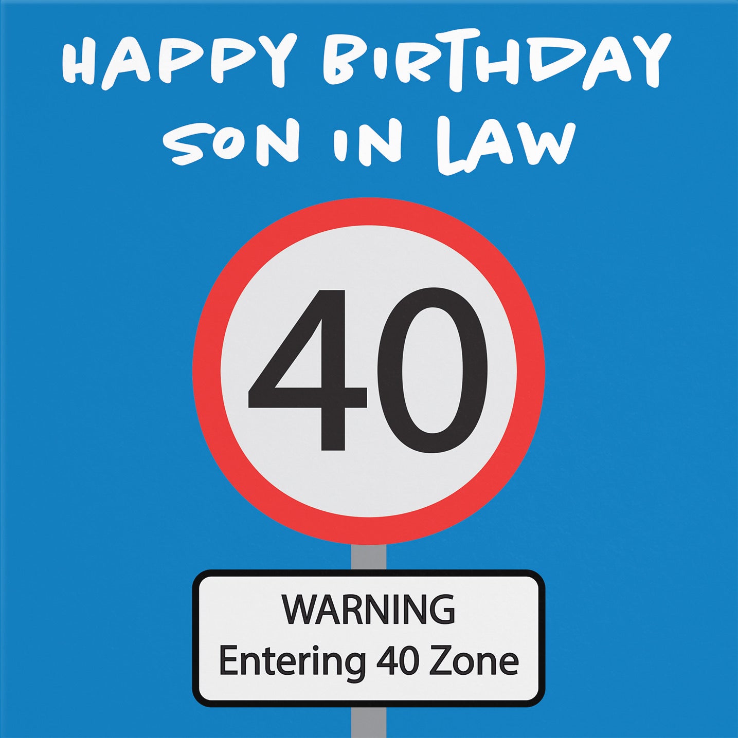 40th Son In Law Birthday Card Road Sign - Default Title (B09GJKVDNF)