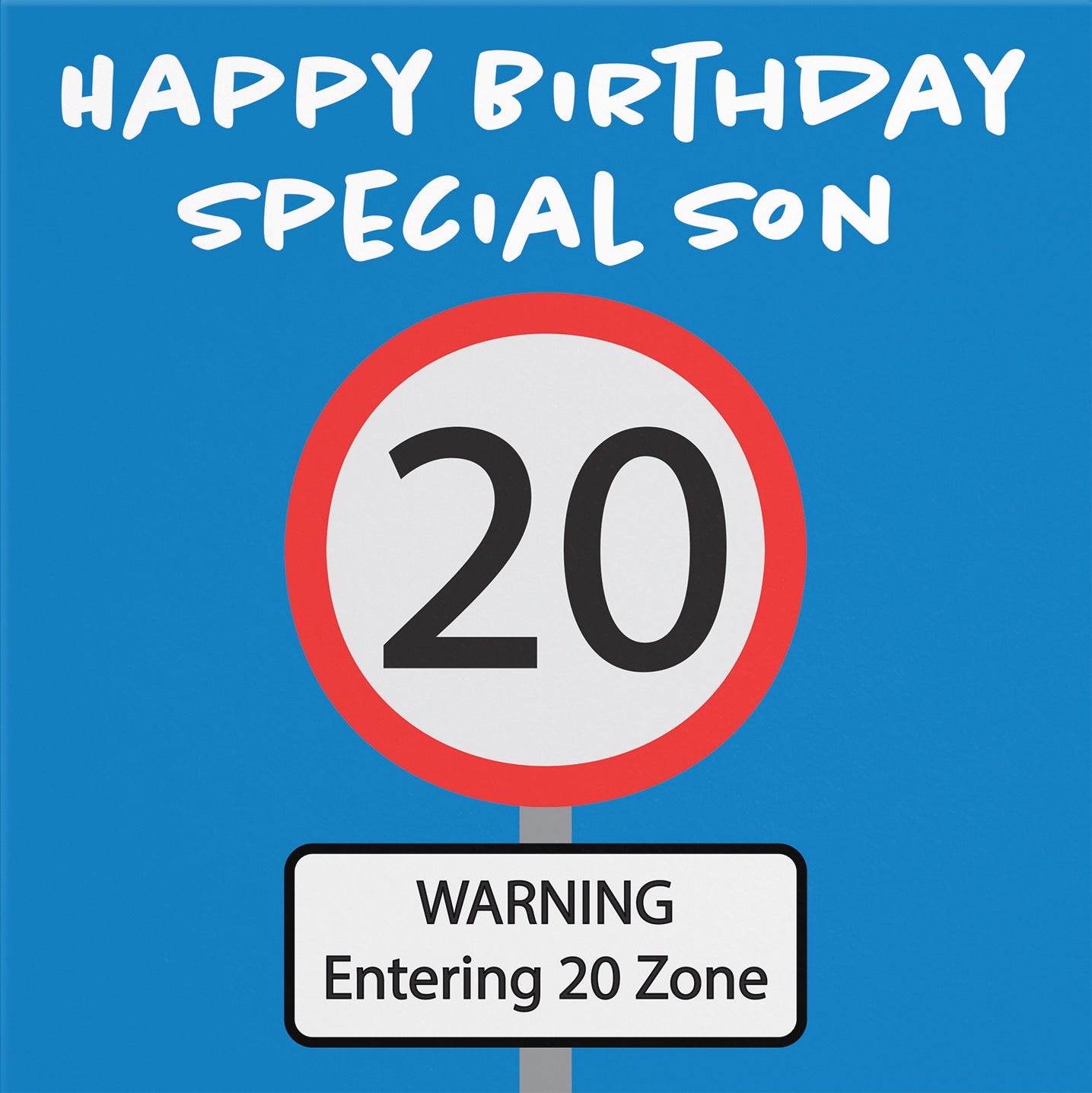 20th Son Birthday Card Road Sign - Default Title (B09GJKW4Q7)