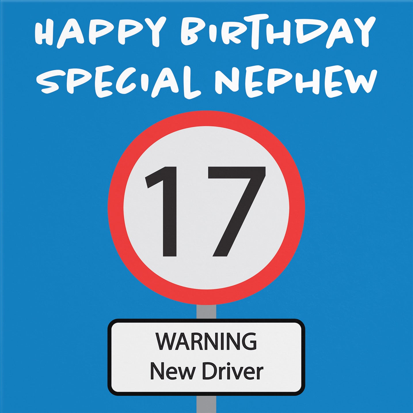 17th Nephew Birthday Card Road Sign - Default Title (B09GJMH9PN)