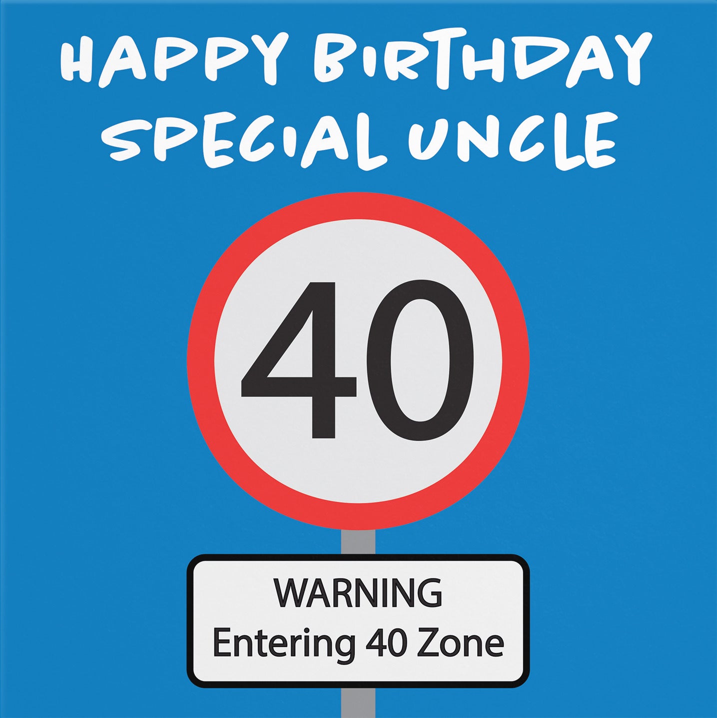 40th Uncle Birthday Card Road Sign - Default Title (B09GJMPDG9)