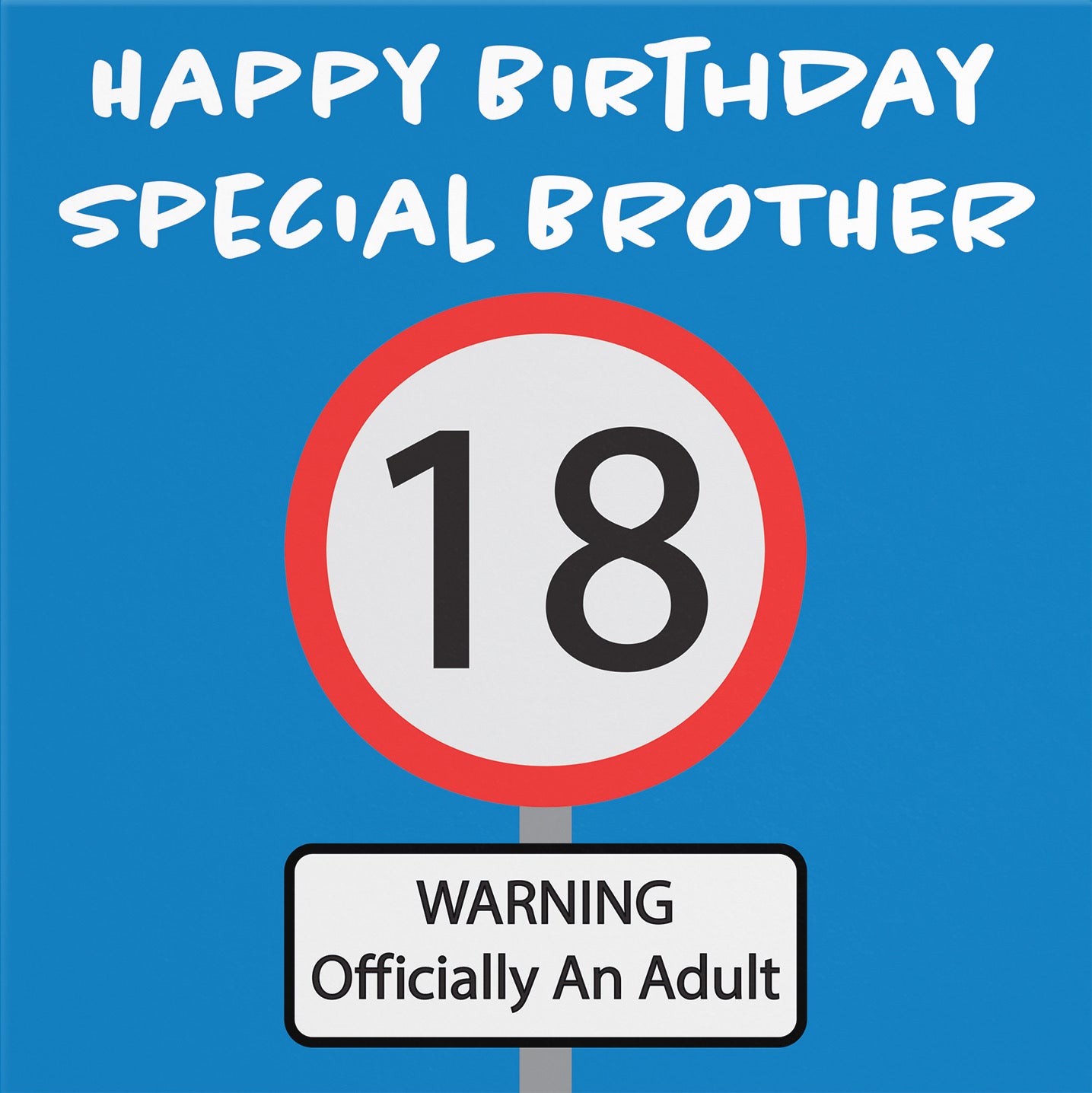 18th Brother Birthday Card Road Sign - Default Title (B09GJN7ZNW)