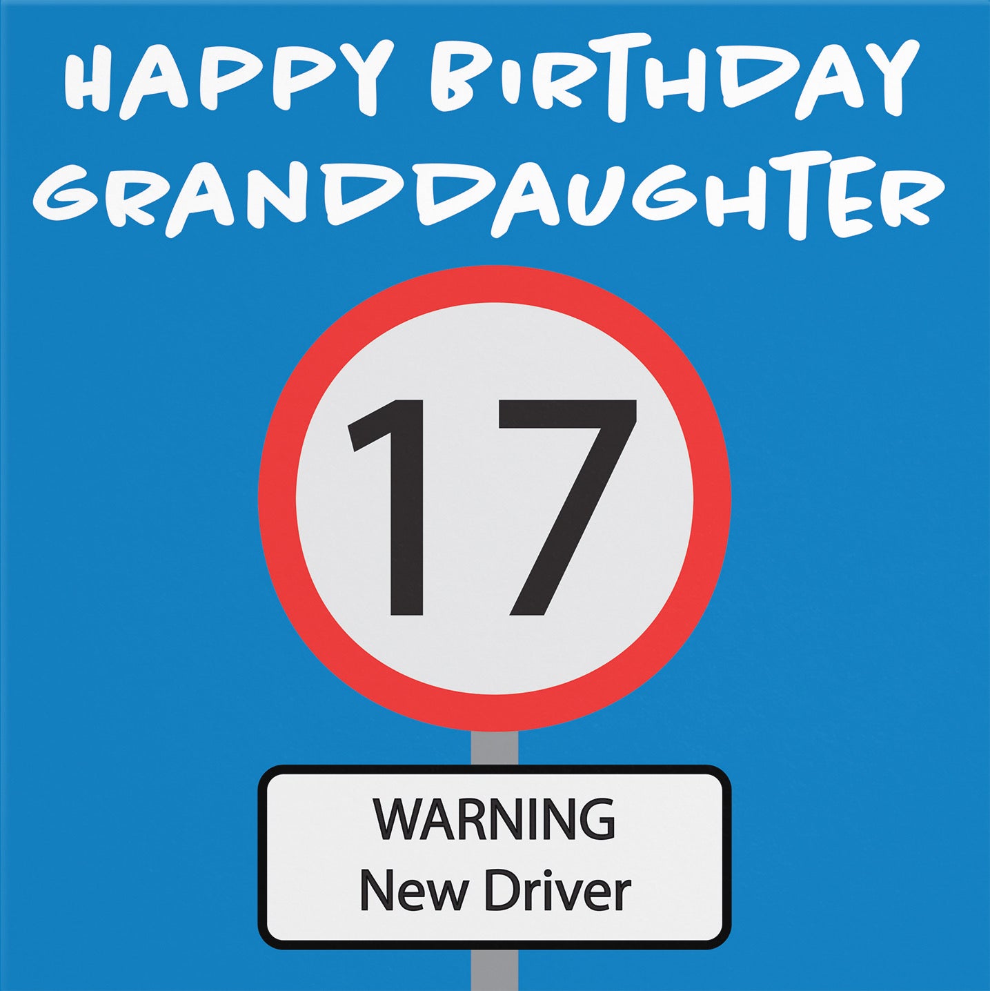 17th Granddaughter Birthday Card Road Sign - Default Title (B09GJPHZDS)